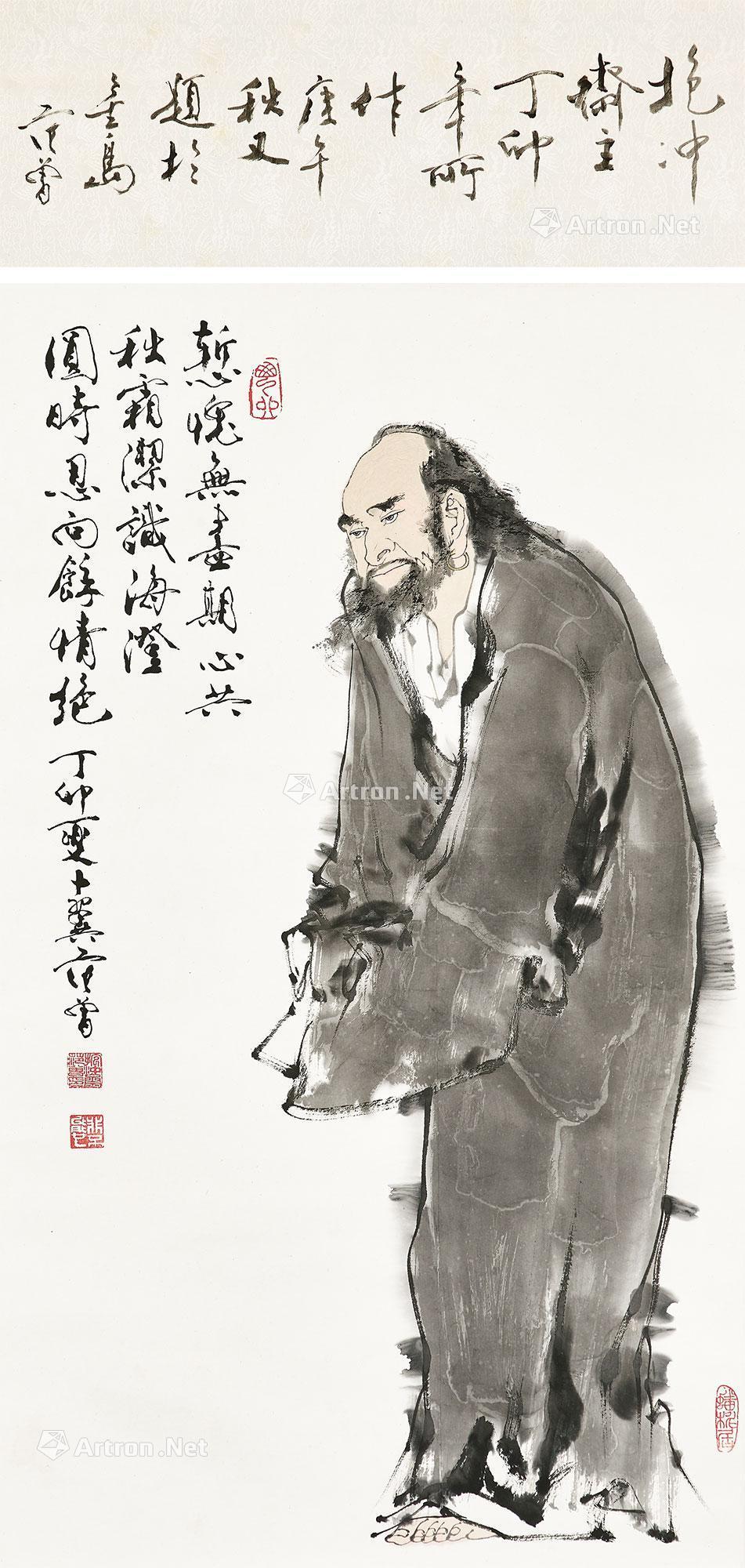 0854 1987年作 怀素上人像 立轴 纸本