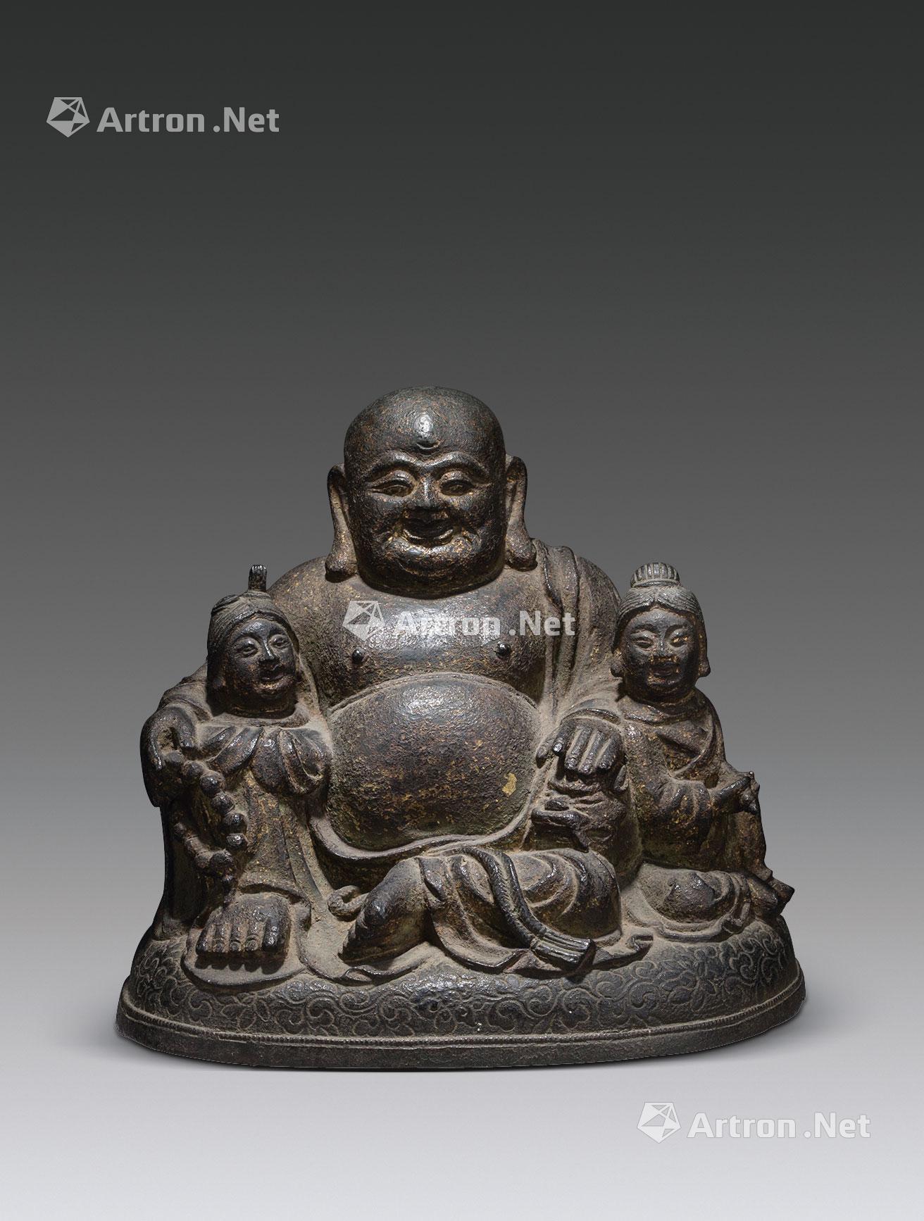 0440 明 铜泥金弥勒佛造像