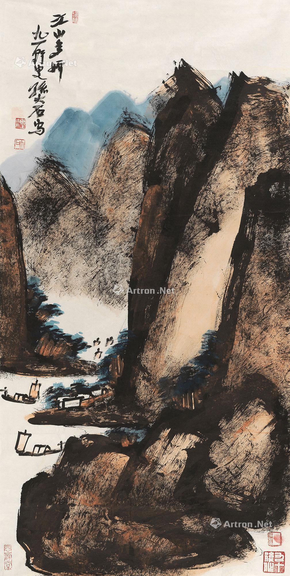 01982010年作江山多娇镜心设色纸本