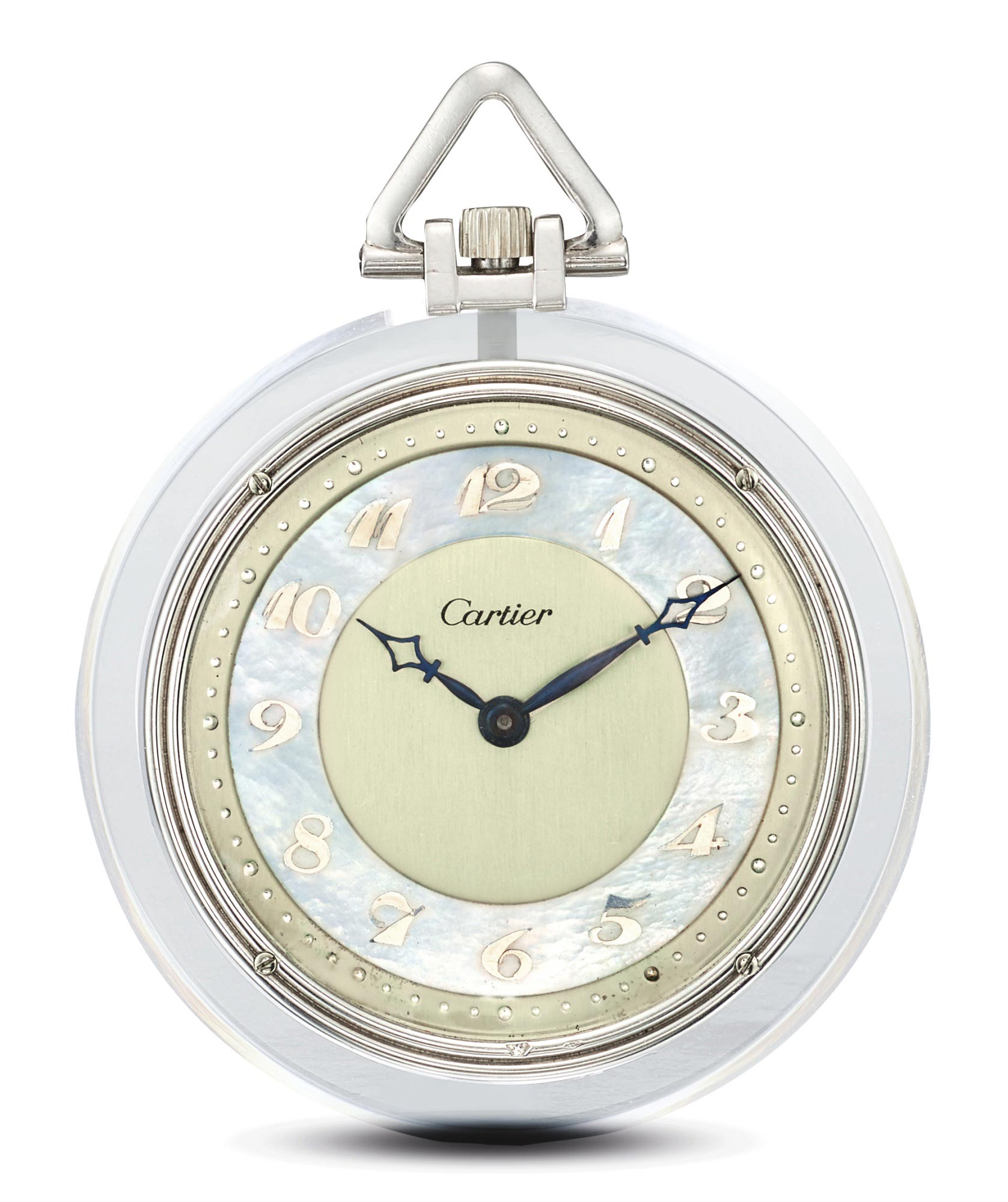 2367 卡地亚 水晶及珠母贝怀表,机芯由european watch and clock co.