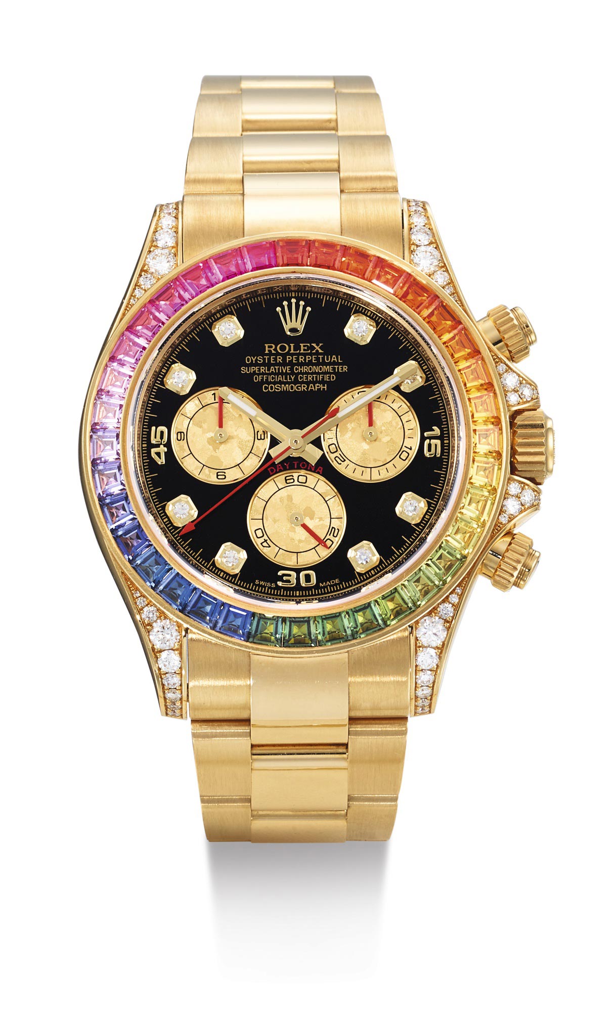 2414 劳力士 116598rbow型号「cosmograph "rainbow" daytona」黄金镶