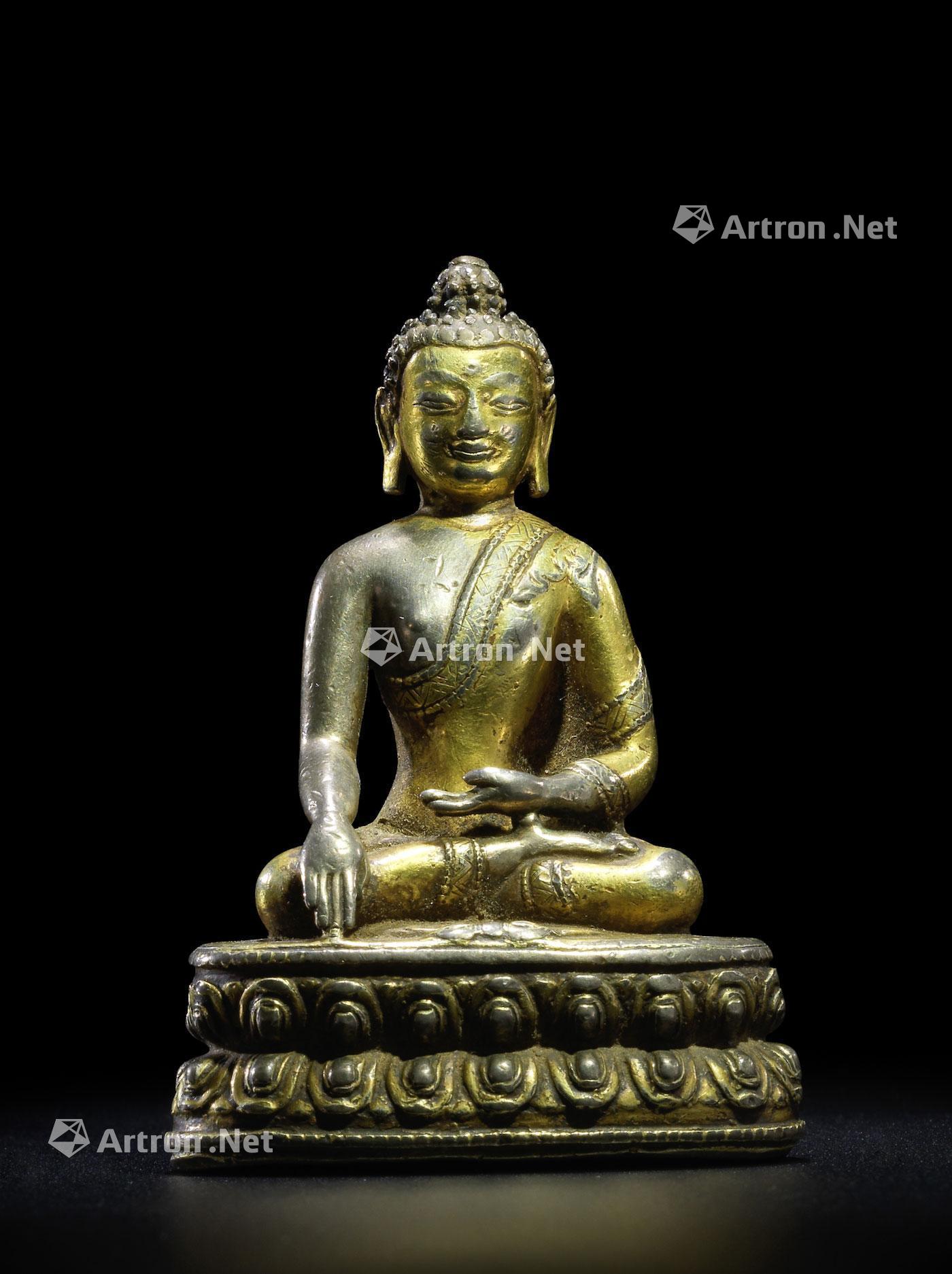 摩罗,约十四世纪 局部银鎏金佛陀坐像】拍卖品_图片_价格_鉴赏_佛教