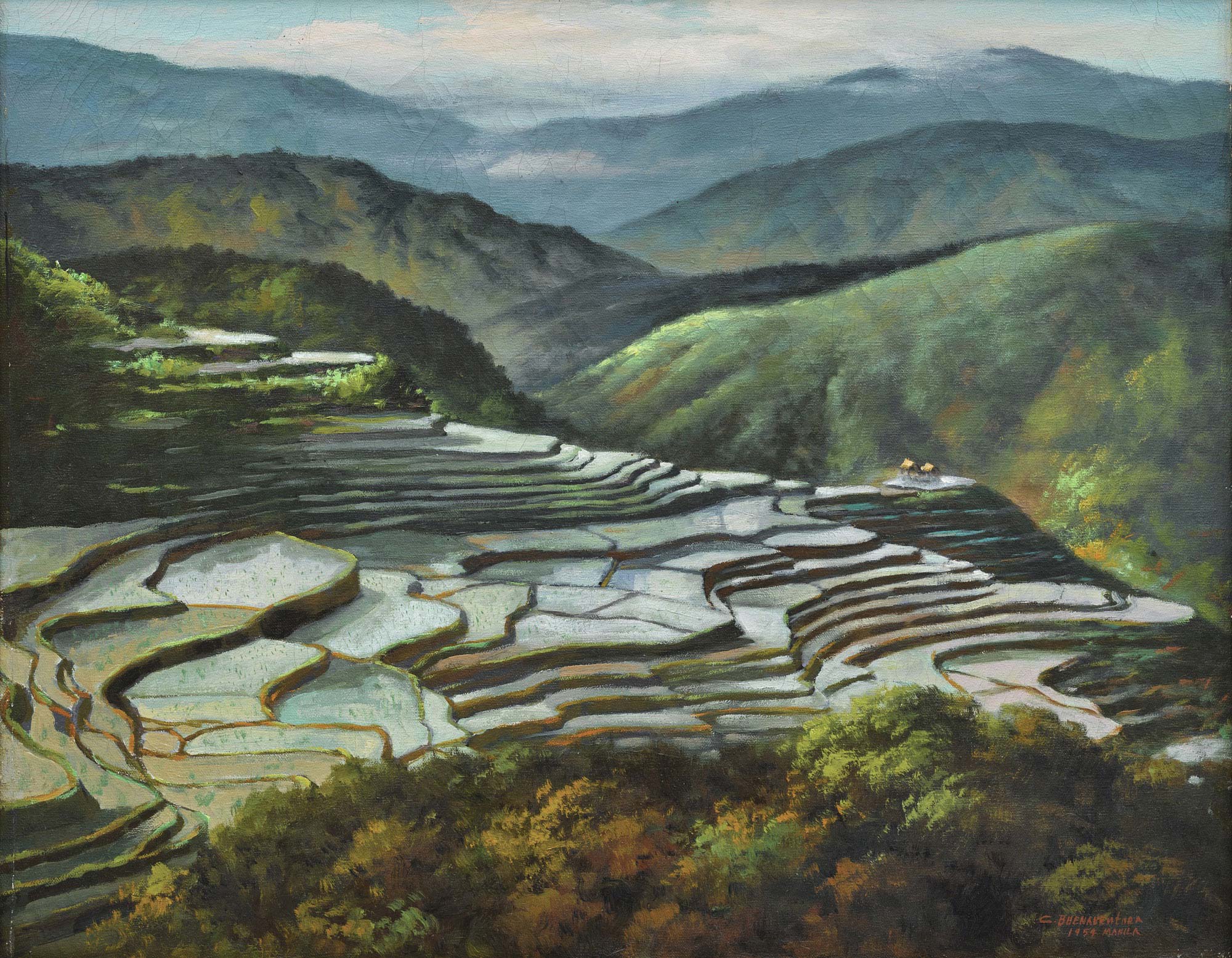 【梯田 油画画布】拍卖品_图片_价格_鉴赏_油画_雅昌艺术品拍卖网