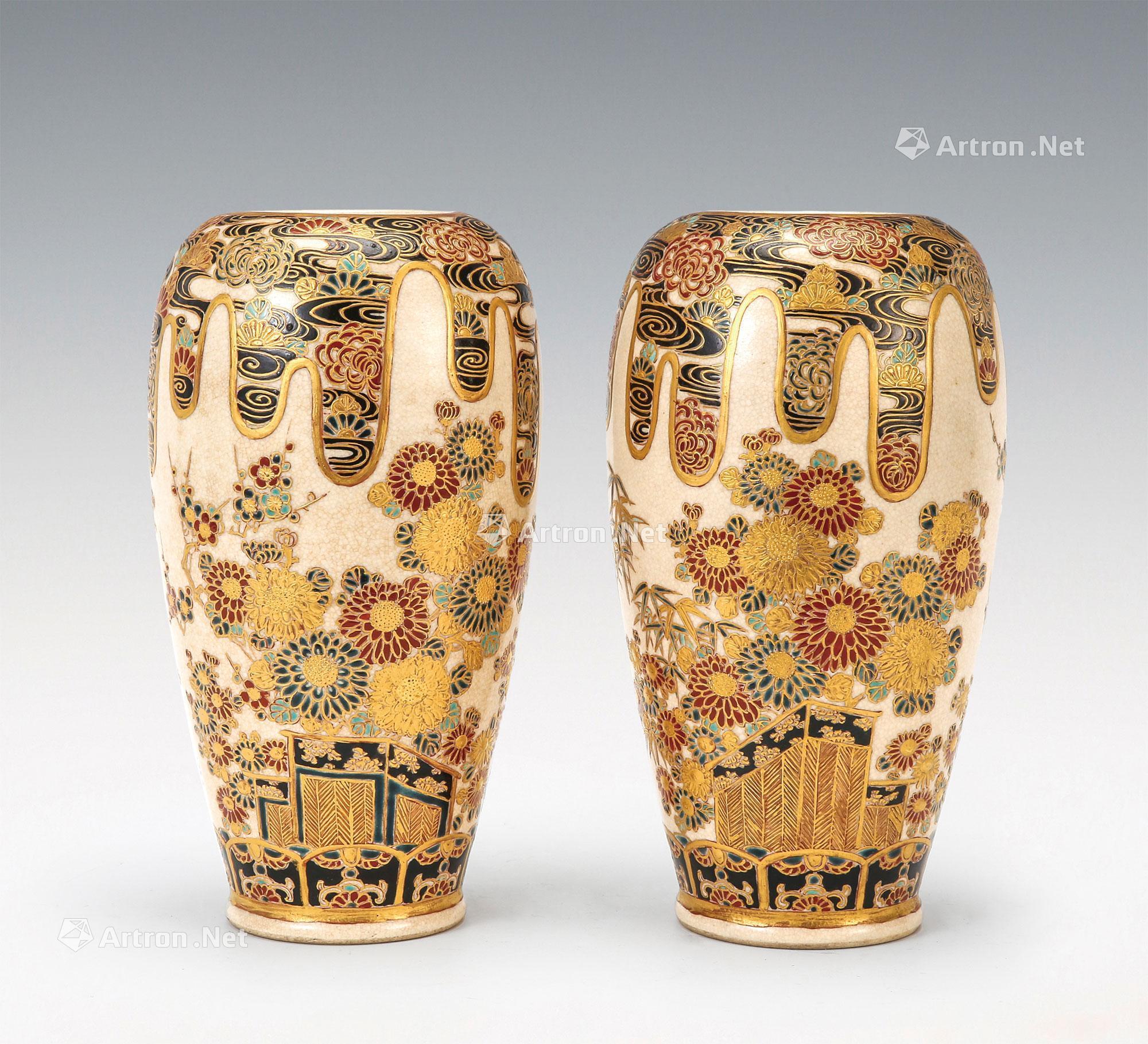日本明治萨摩官窑瓷器图片