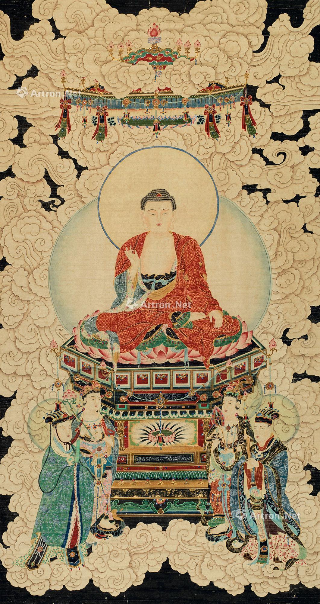 0526 佛像 立轴 设色纸本