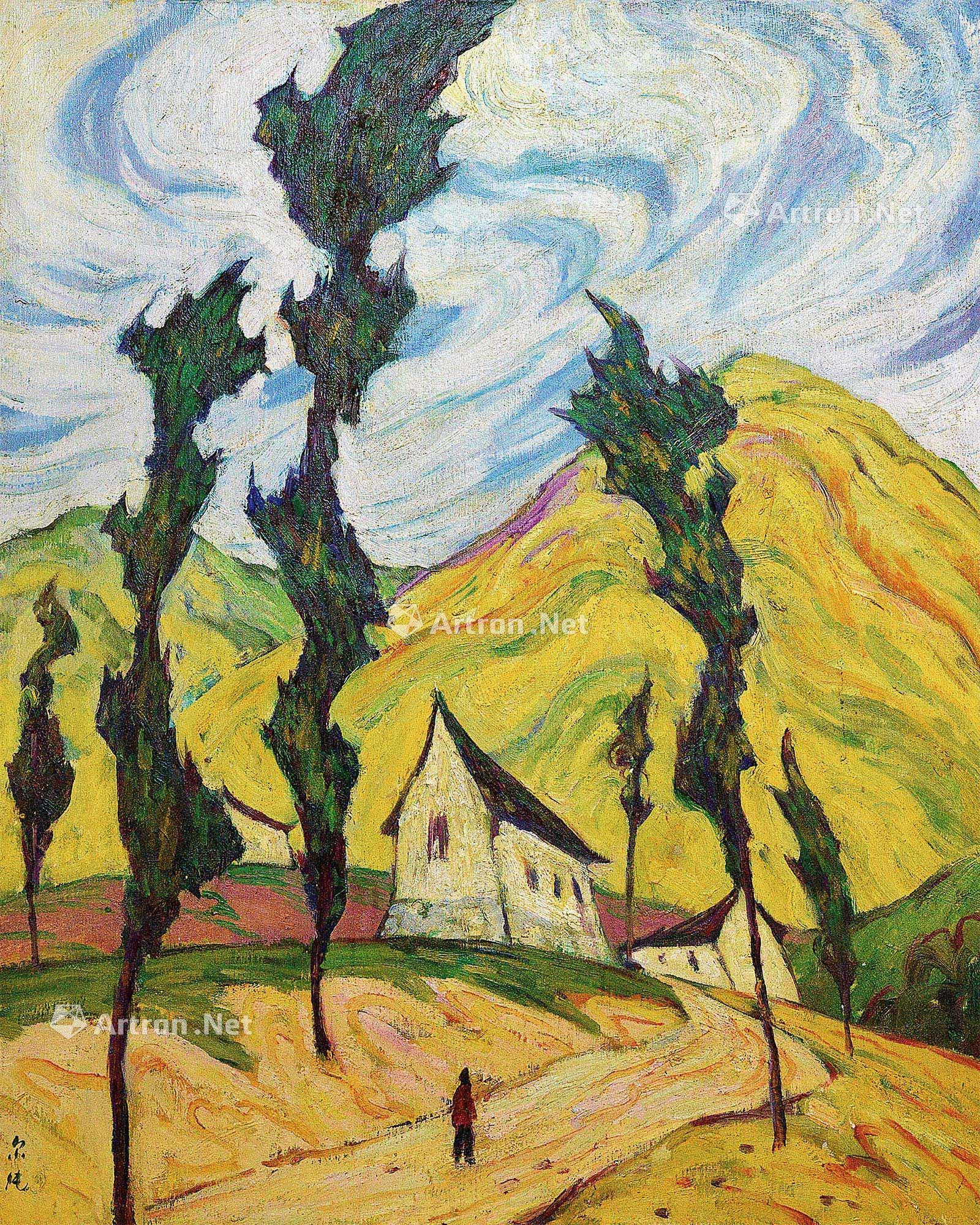 【2006年作 山村 布面油彩】拍卖品_图片_价格_鉴赏_油画_雅昌艺术品