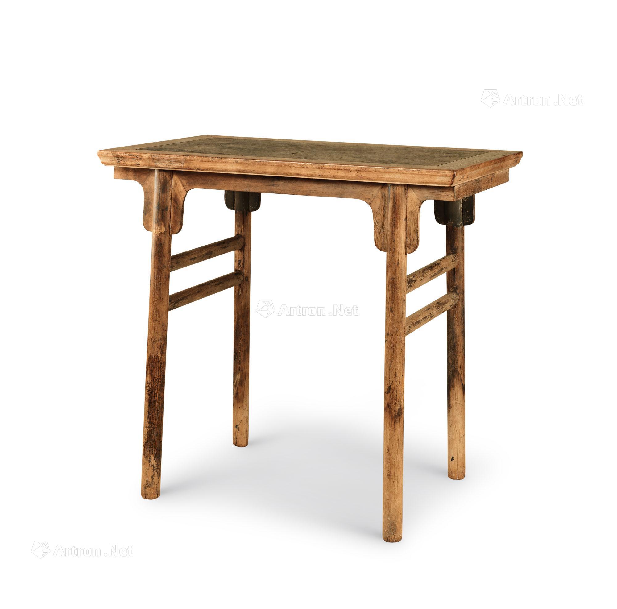 2560明末清初黄花梨镶瘿木面平头案