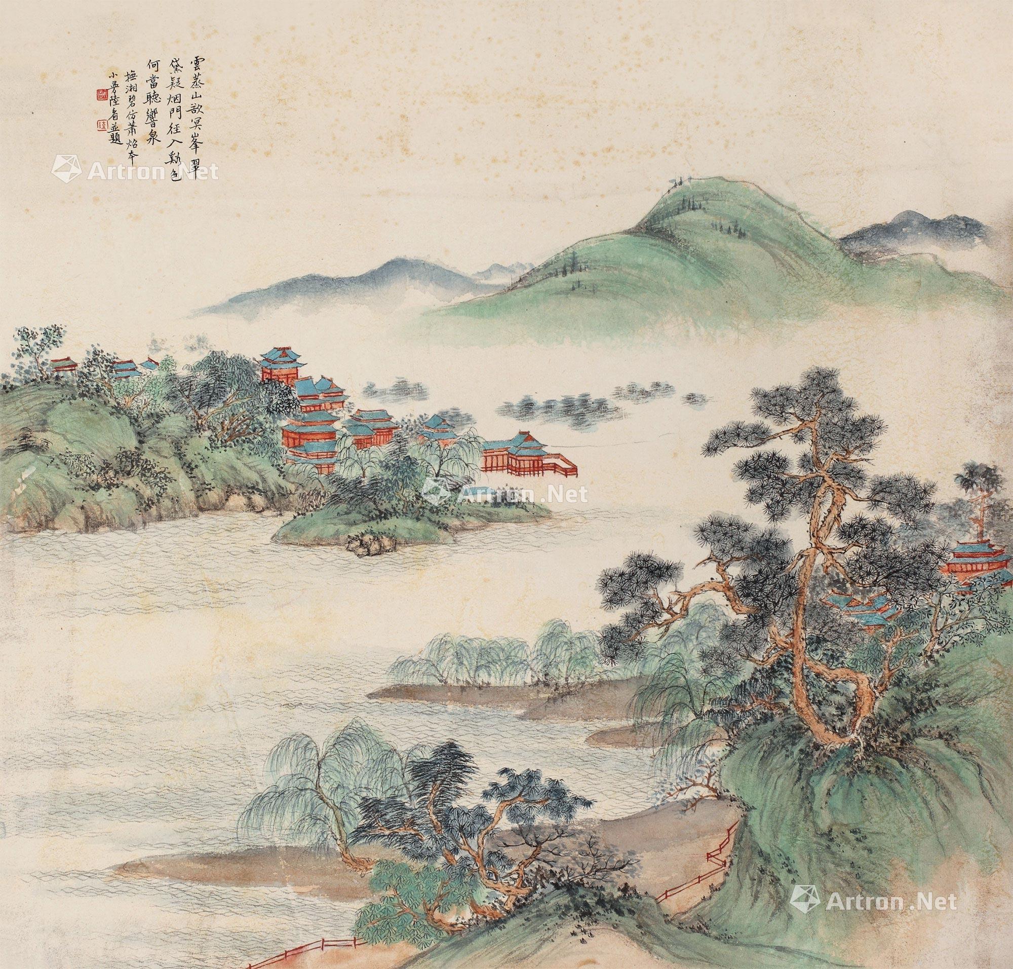 【山水 轴 设色纸本】拍卖品_图片_价格_鉴赏_绘画_雅昌艺术品拍卖网