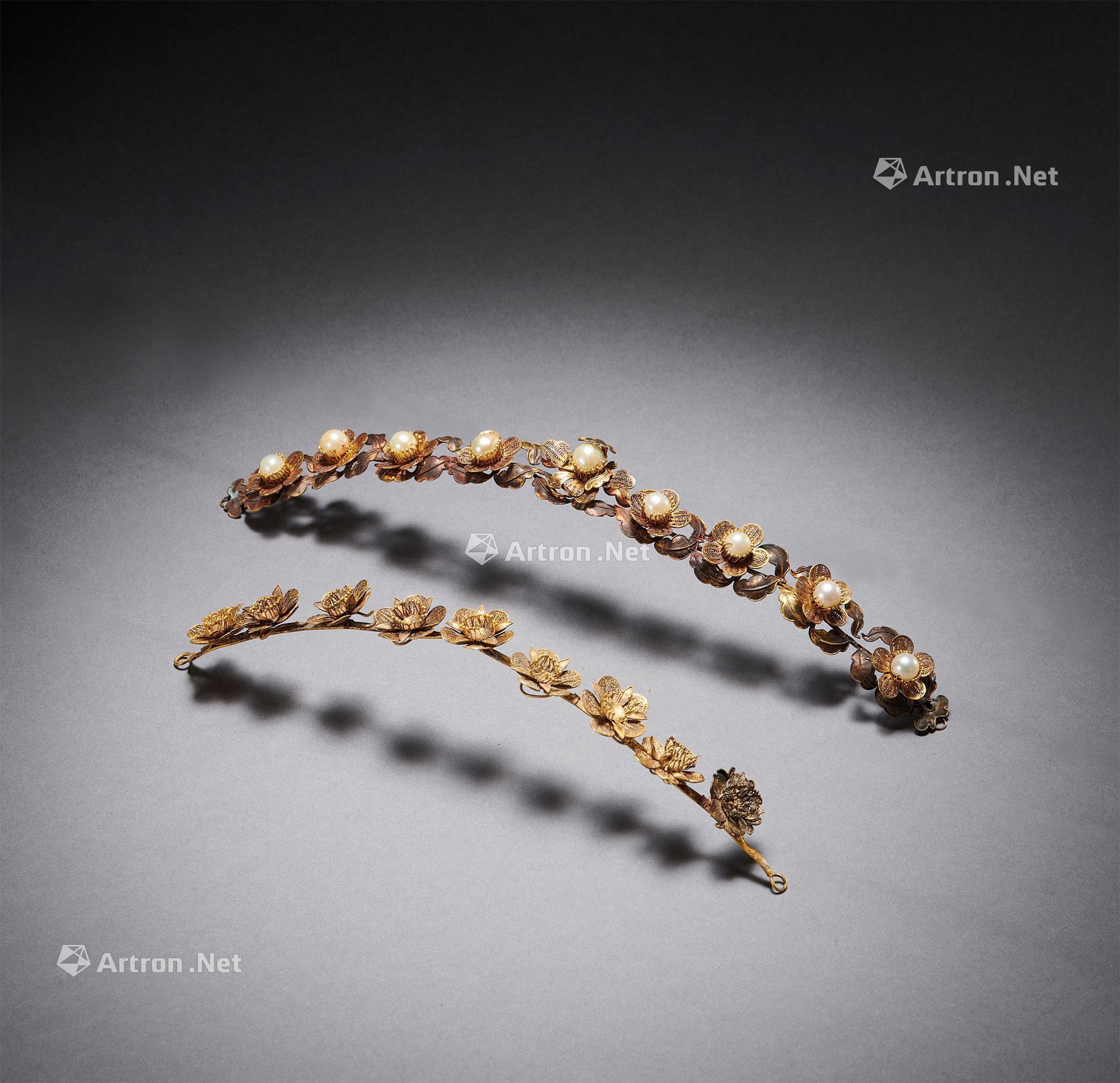 【明代 金掐丝花卉头面】拍卖品_图片_价格_鉴赏_金银琉璃珐琅器_雅昌