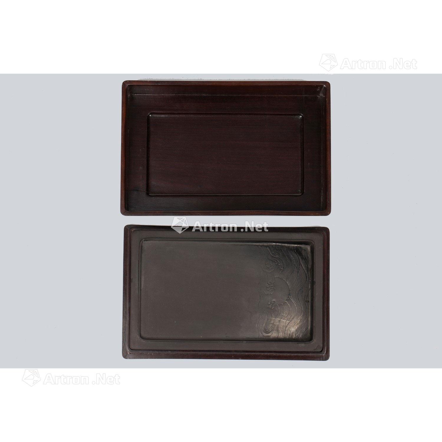 0101arareinscribedinkstoneinoriginalboxdaoguangperiod