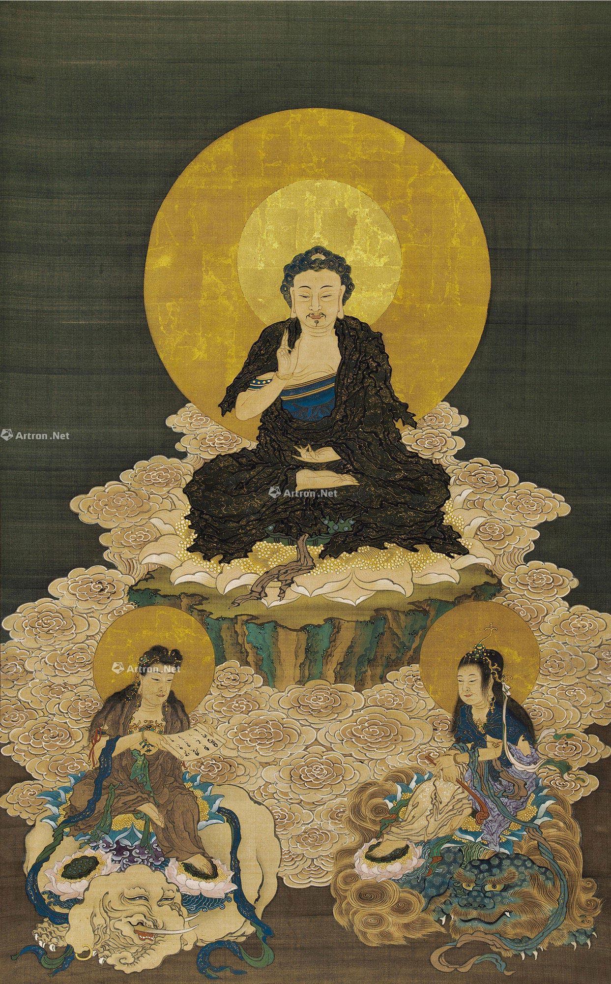 【佛画 立轴 设色纸本】拍卖品_图片_价格_鉴赏