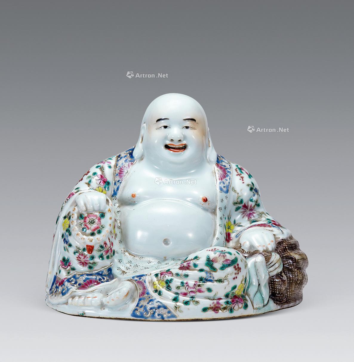 0571民国福建会馆粉彩弥勒佛