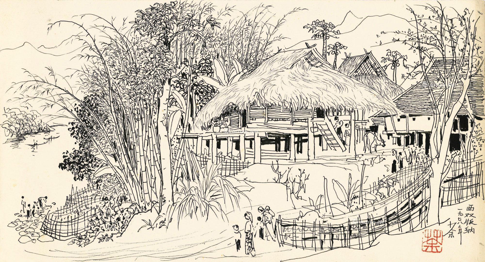 村村寨寨绘画图片