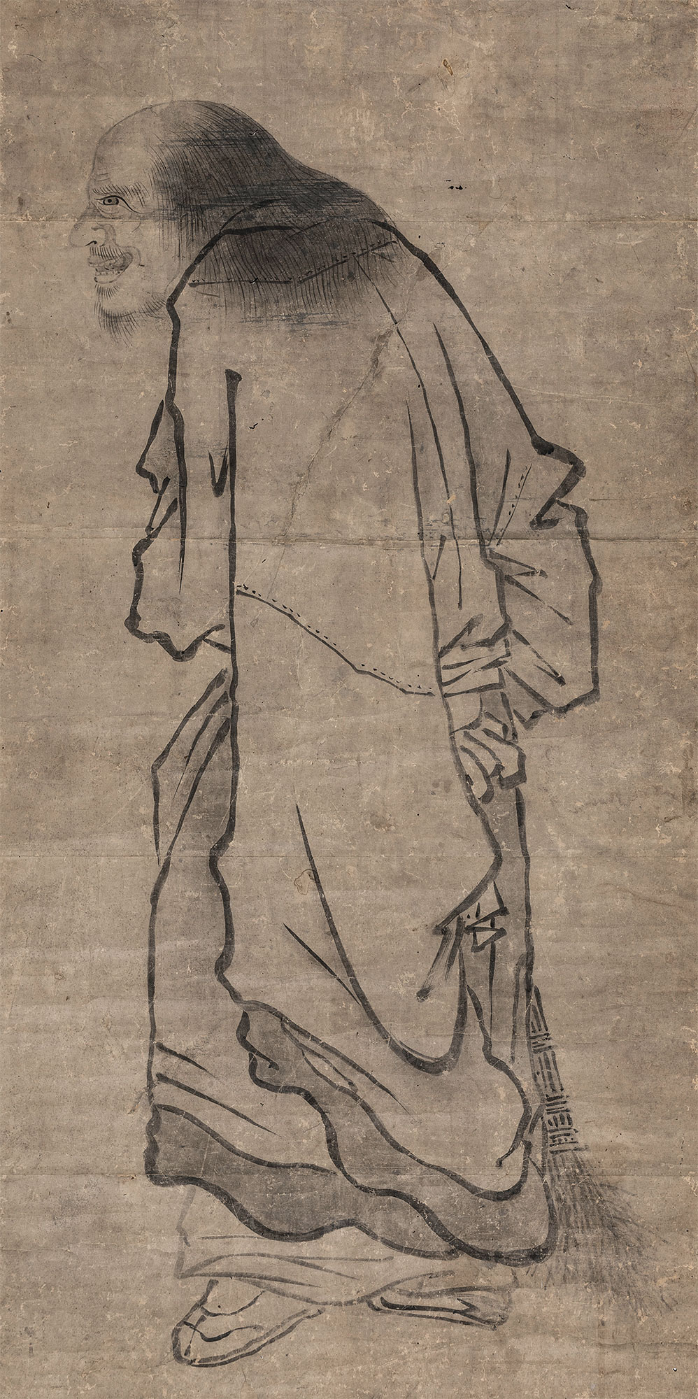 1275扫地僧立轴纸本