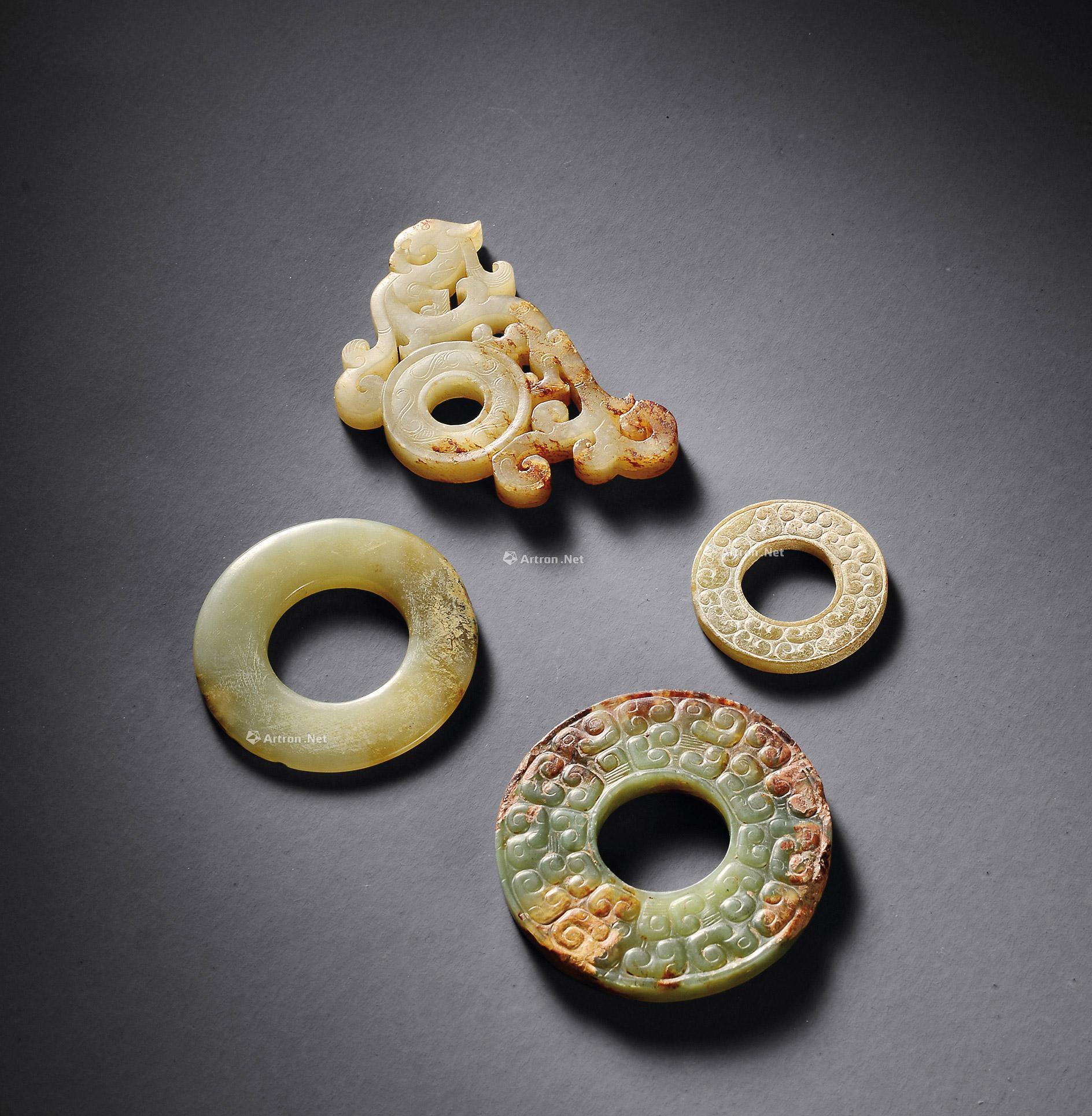 【春秋至汉代 玉璧 (四件)】拍卖品_图片_价格_鉴赏_玉石器其它_雅昌