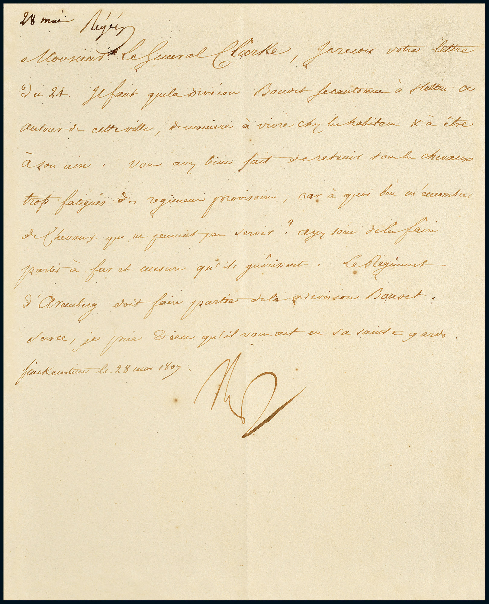 13223 法兰西大帝拿破仑(napoleon bonaparte)亲笔签名信