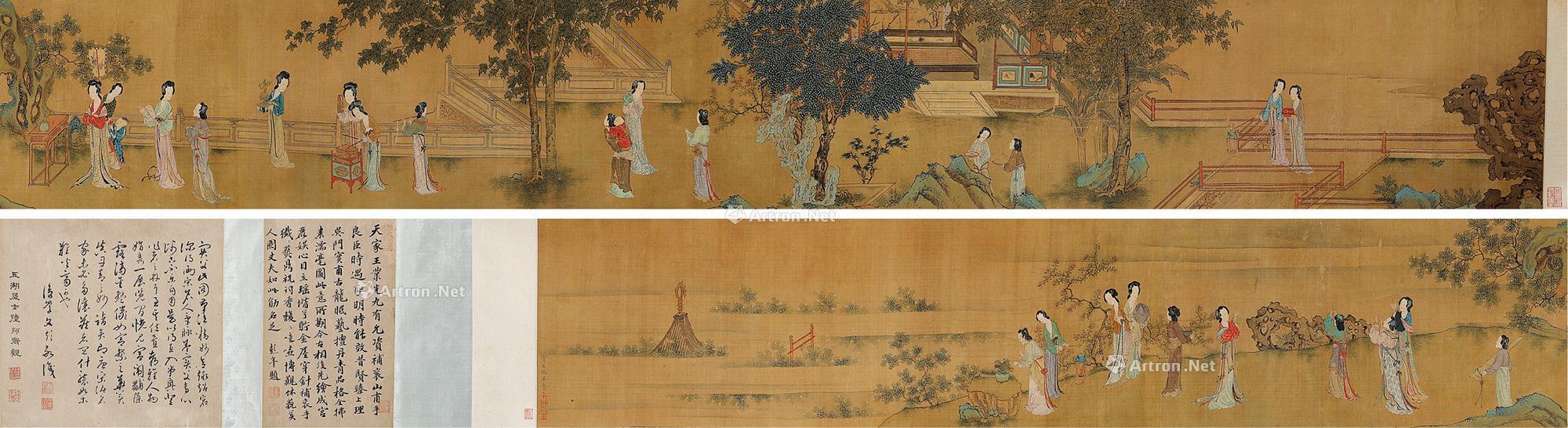 【汉宫乞巧图卷 手卷 绢本】拍卖品_图片_价格_鉴赏_绘画_雅昌艺术品