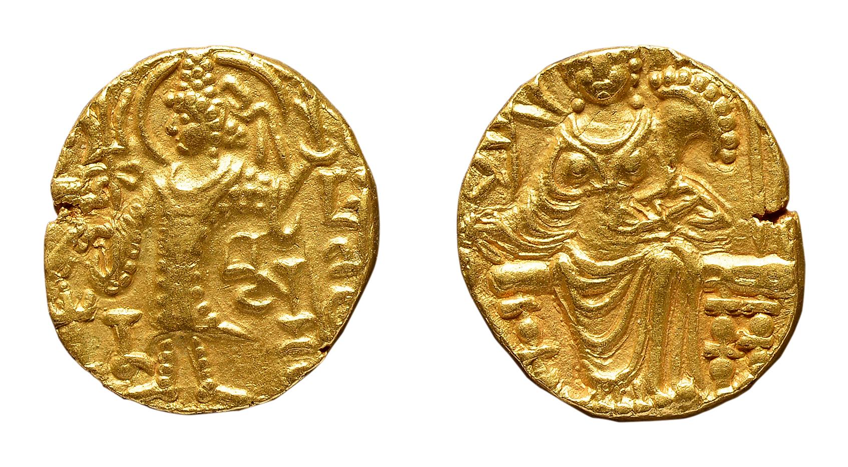 14252贵霜王朝韦苏提婆二世金币一枚