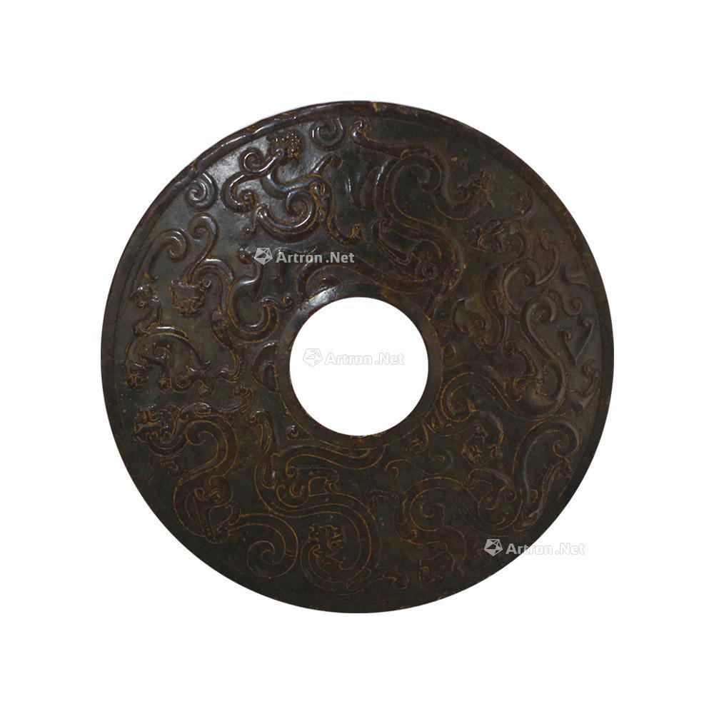 【汉代 和田青玉九龙玉璧】拍卖品_图片_价格_鉴赏_玉石器其它_雅昌