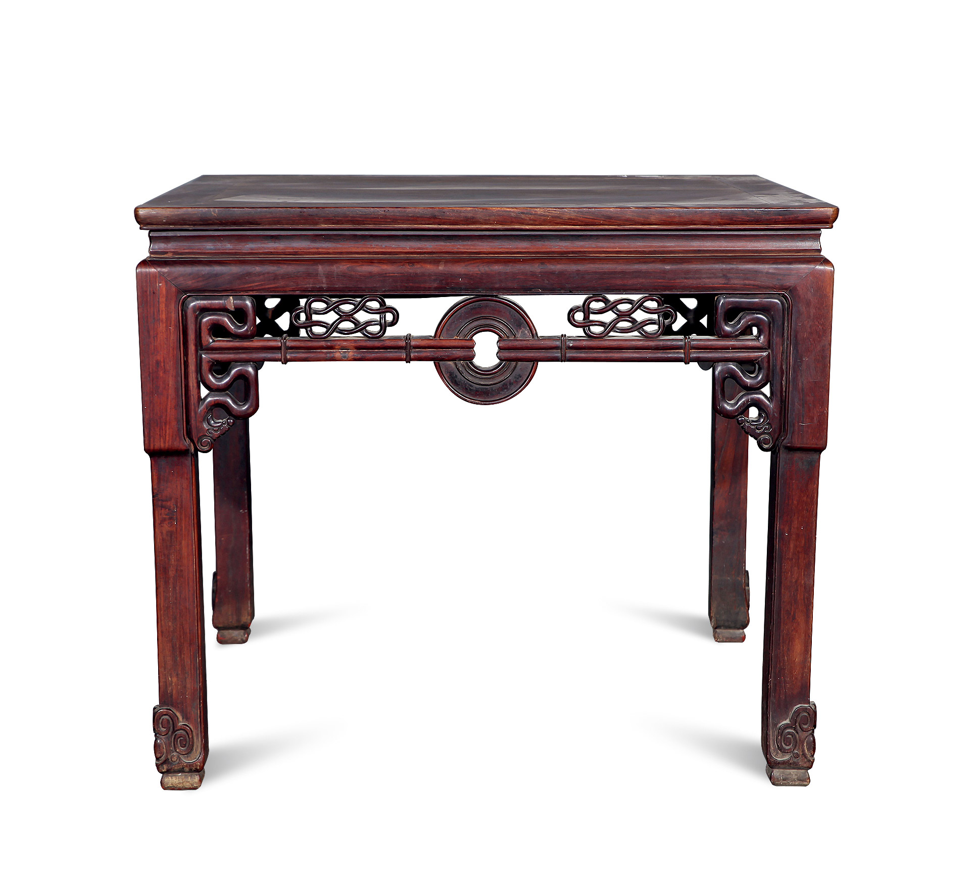 0549 清 红木拉钱方桌