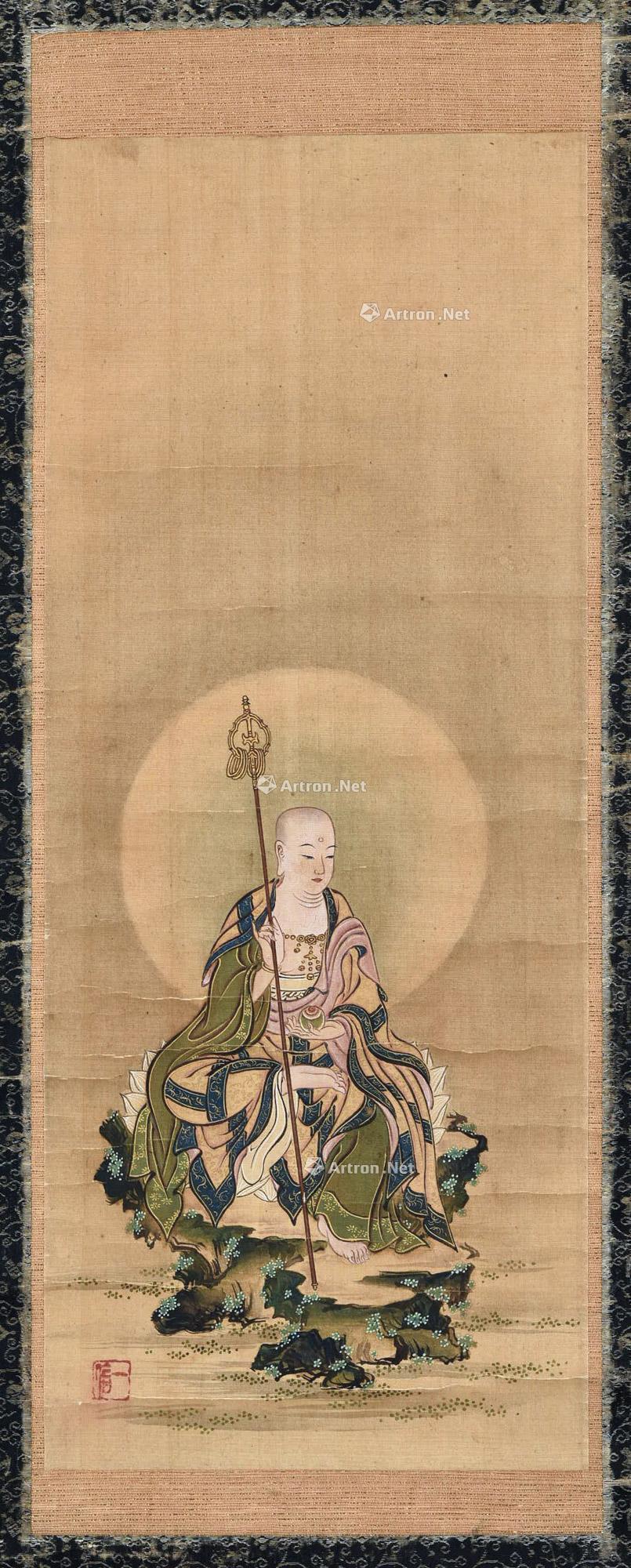 0512古佛画地藏菩萨像绢本