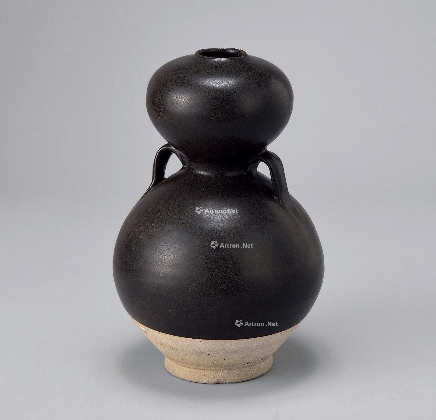 0728 唐 黑釉双系葫芦瓶