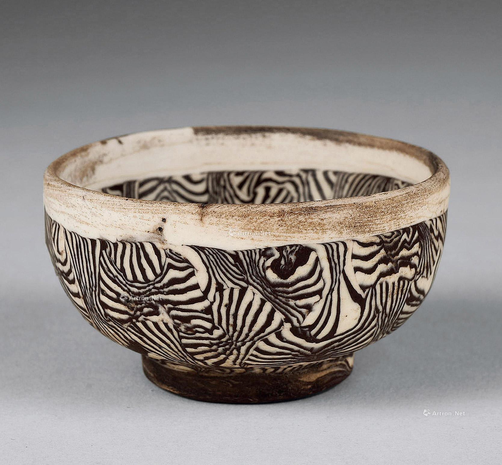 0883 宋 瓷州窑绞胎杯