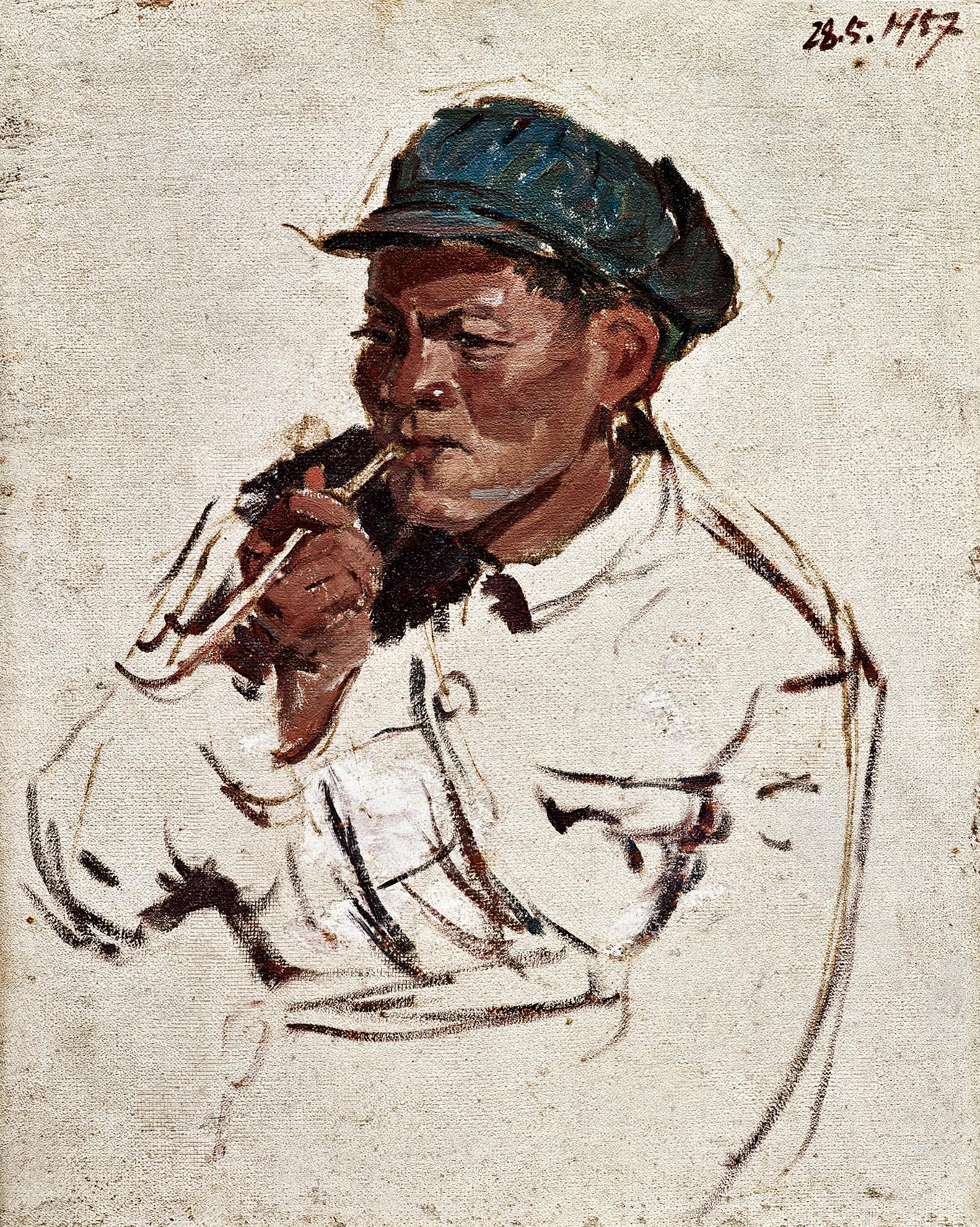 【1957年作 革命名人 油彩 木板】拍卖品_图片_价格_鉴赏_油画_雅昌
