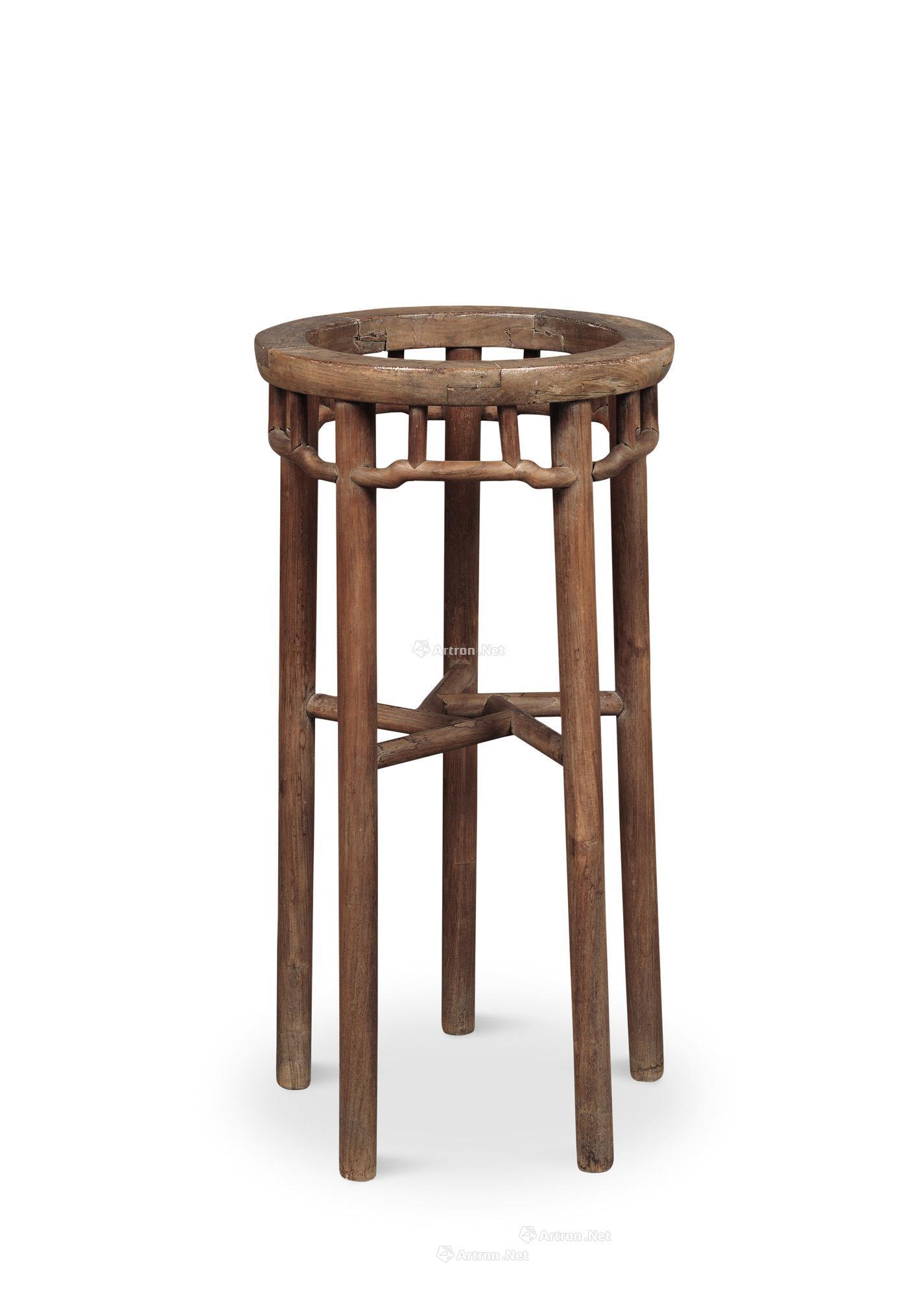 0416 清早期 黄花梨无束腰五足面盆架