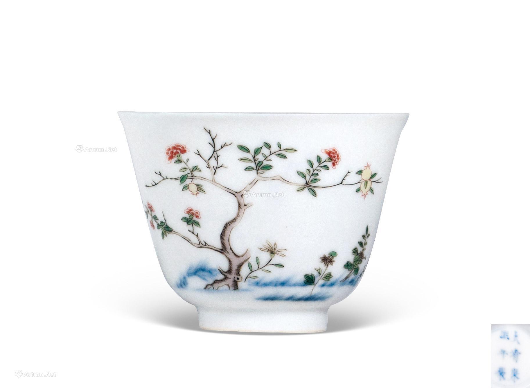 五彩花神杯(石榴花)】拍賣品_圖片_價格_鑑賞_清代五彩瓷器_雅昌藝術