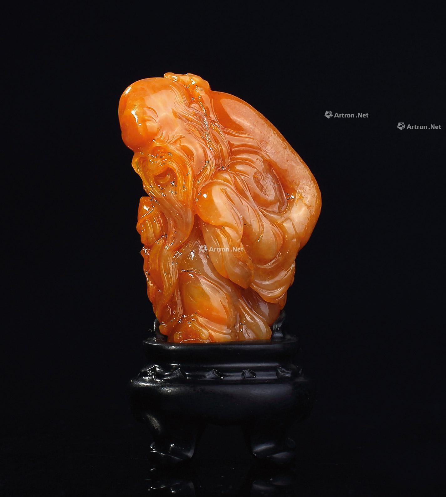 1238王作琛寿星寿山田黄石摆件