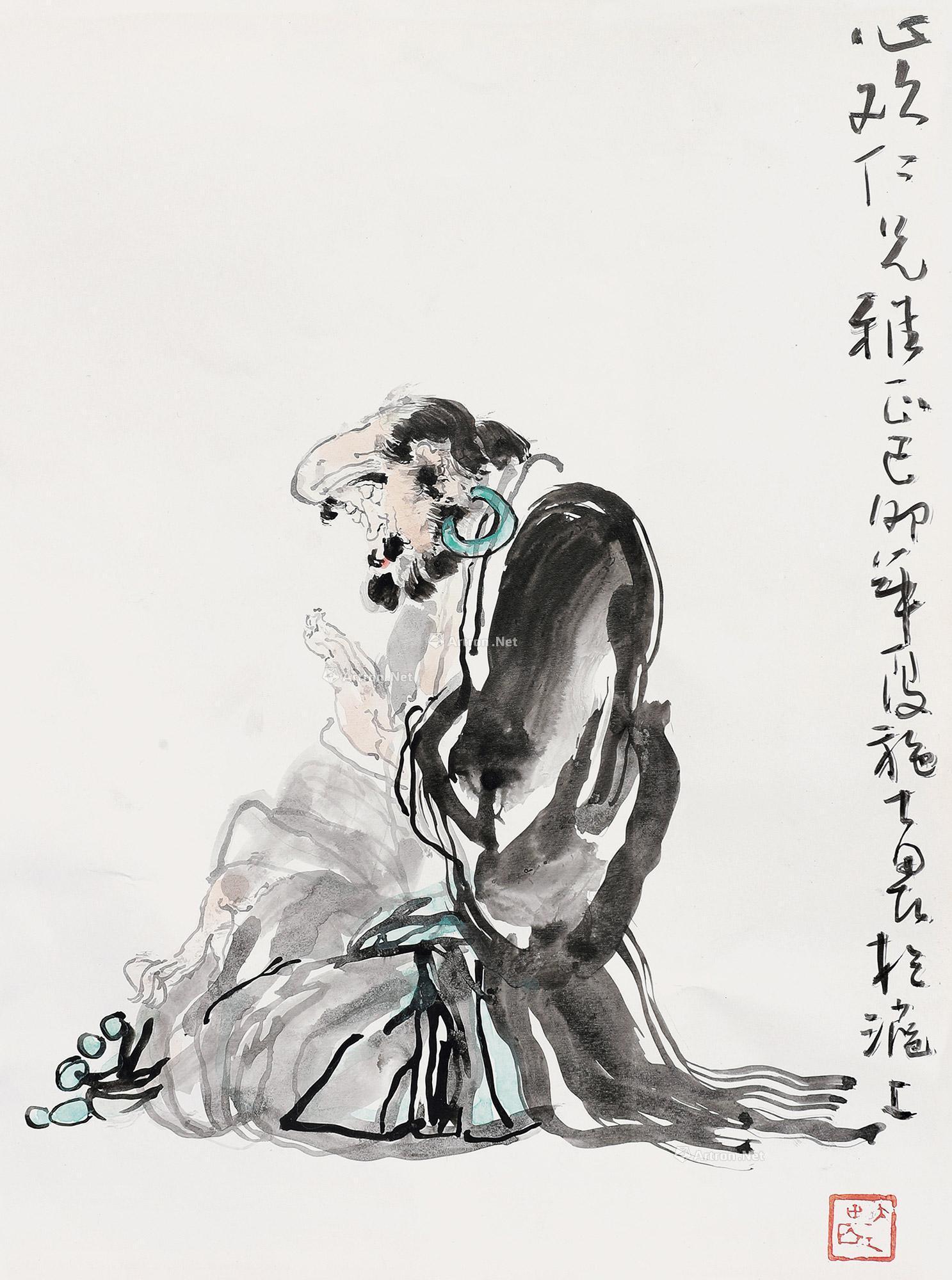 【参禅图 镜心 设色纸本】拍卖品_图片_价格_鉴赏_绘画_雅昌艺术品