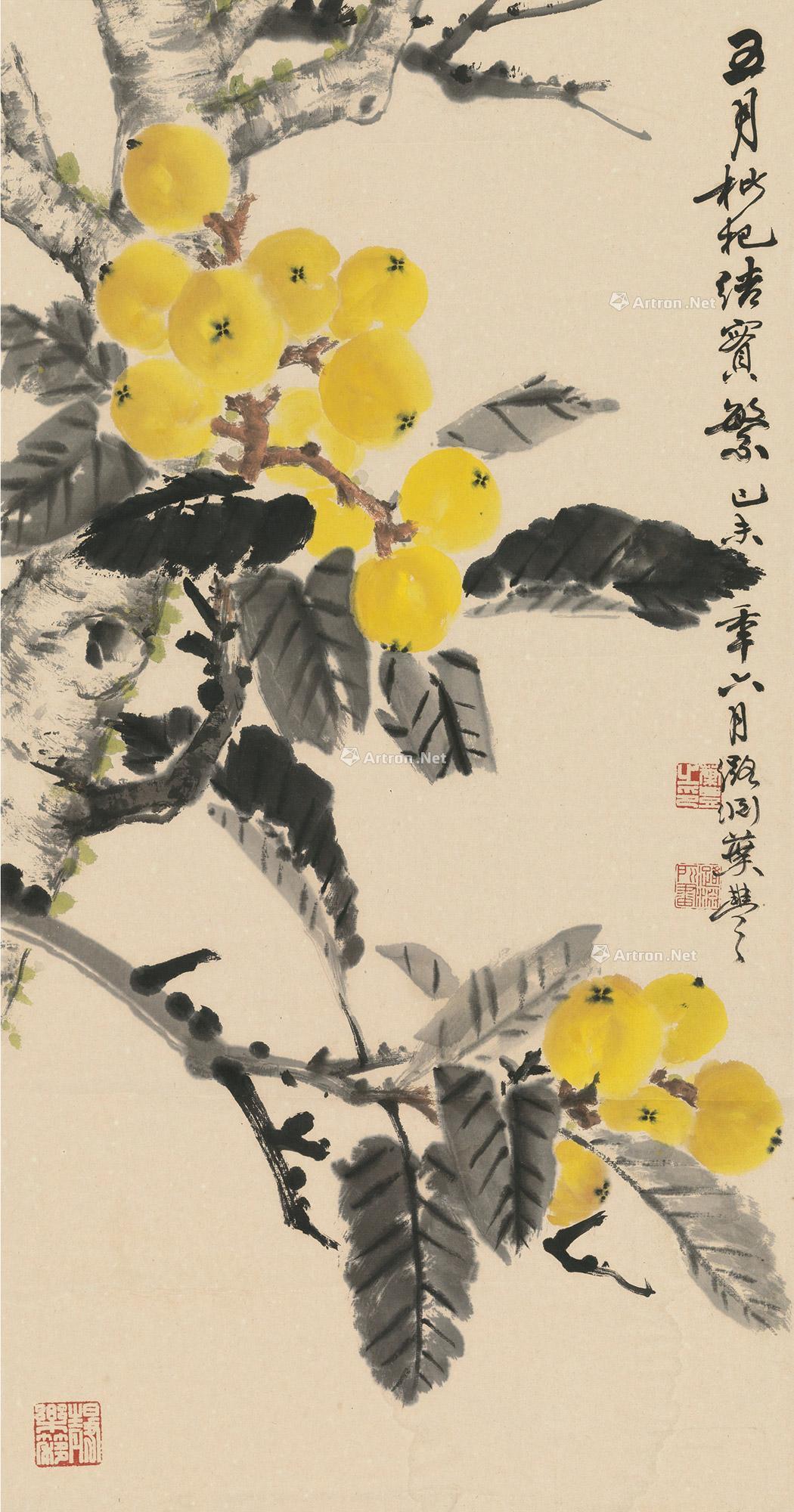 【枇杷 立轴 纸本】拍卖品_图片_价格_鉴赏_绘画_雅昌艺术品拍卖网