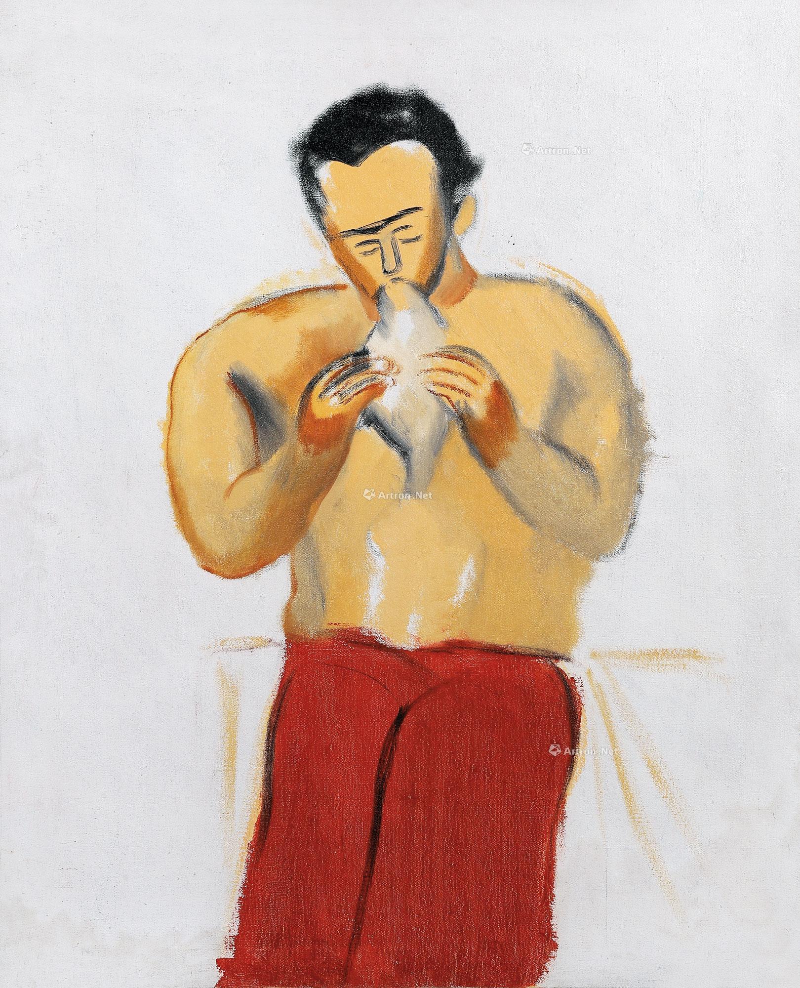 0803少年布面油画