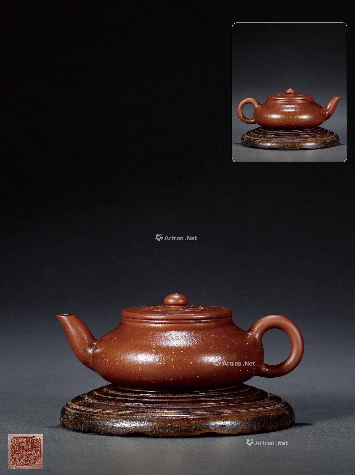清·澹然斋款紫泥铺砂壶-中国历代紫砂器物暨茶文化专场-雅昌拍卖
