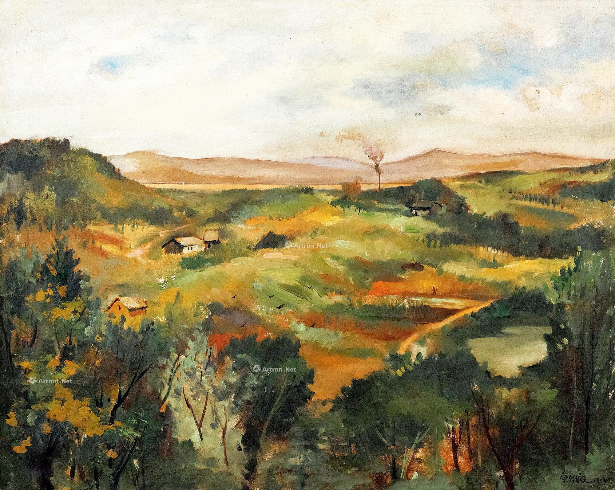 【1954年作 山村 油彩 画布】拍卖品_图片_价格_鉴赏_油画_雅昌艺术品