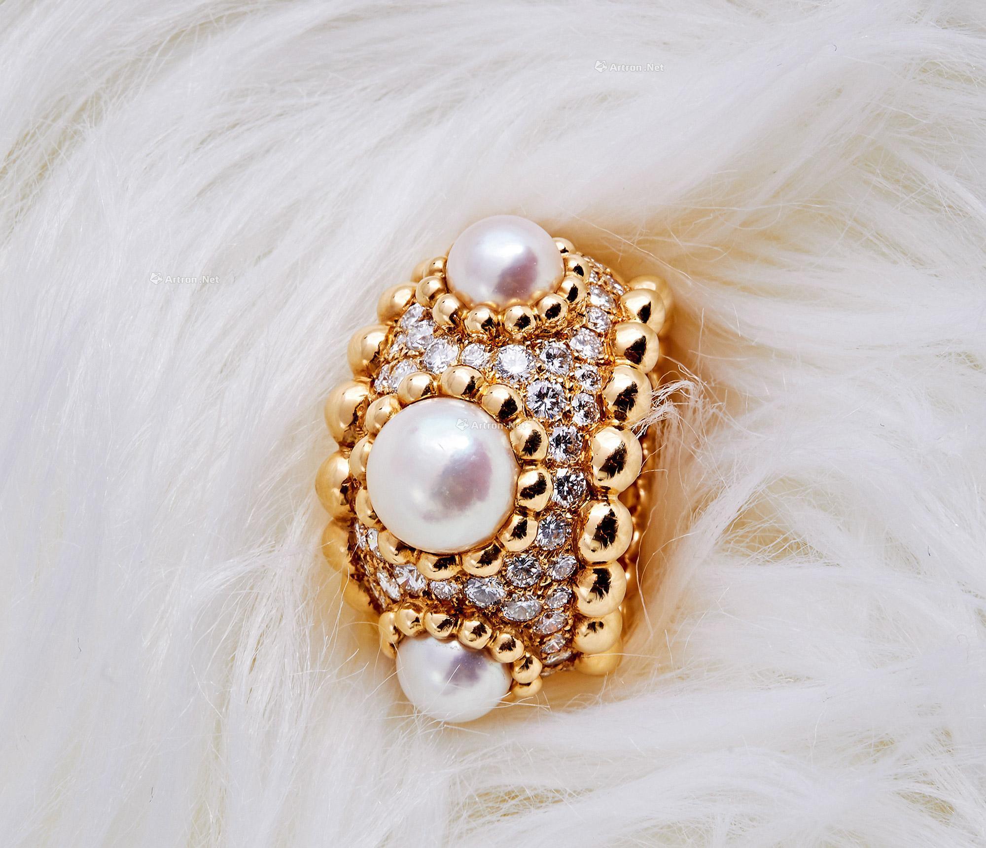 0039 珍珠配钻石戒指香奈儿chanel