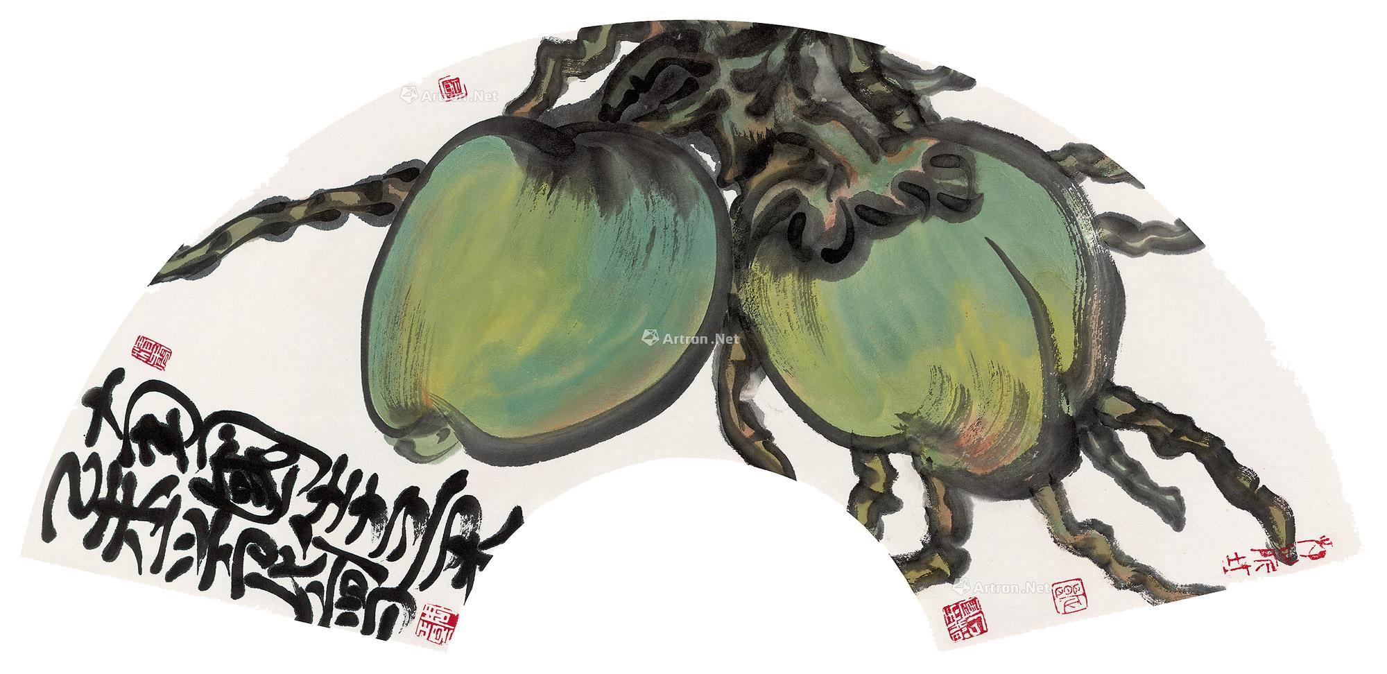 0262 2015年作 南国佳果 镜框 设色纸本
