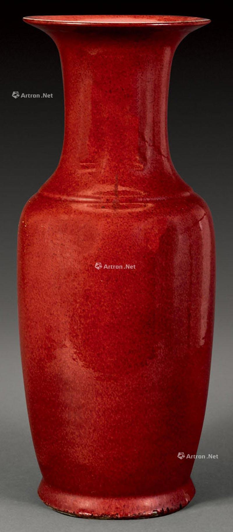 2761清祭红釉大瓶