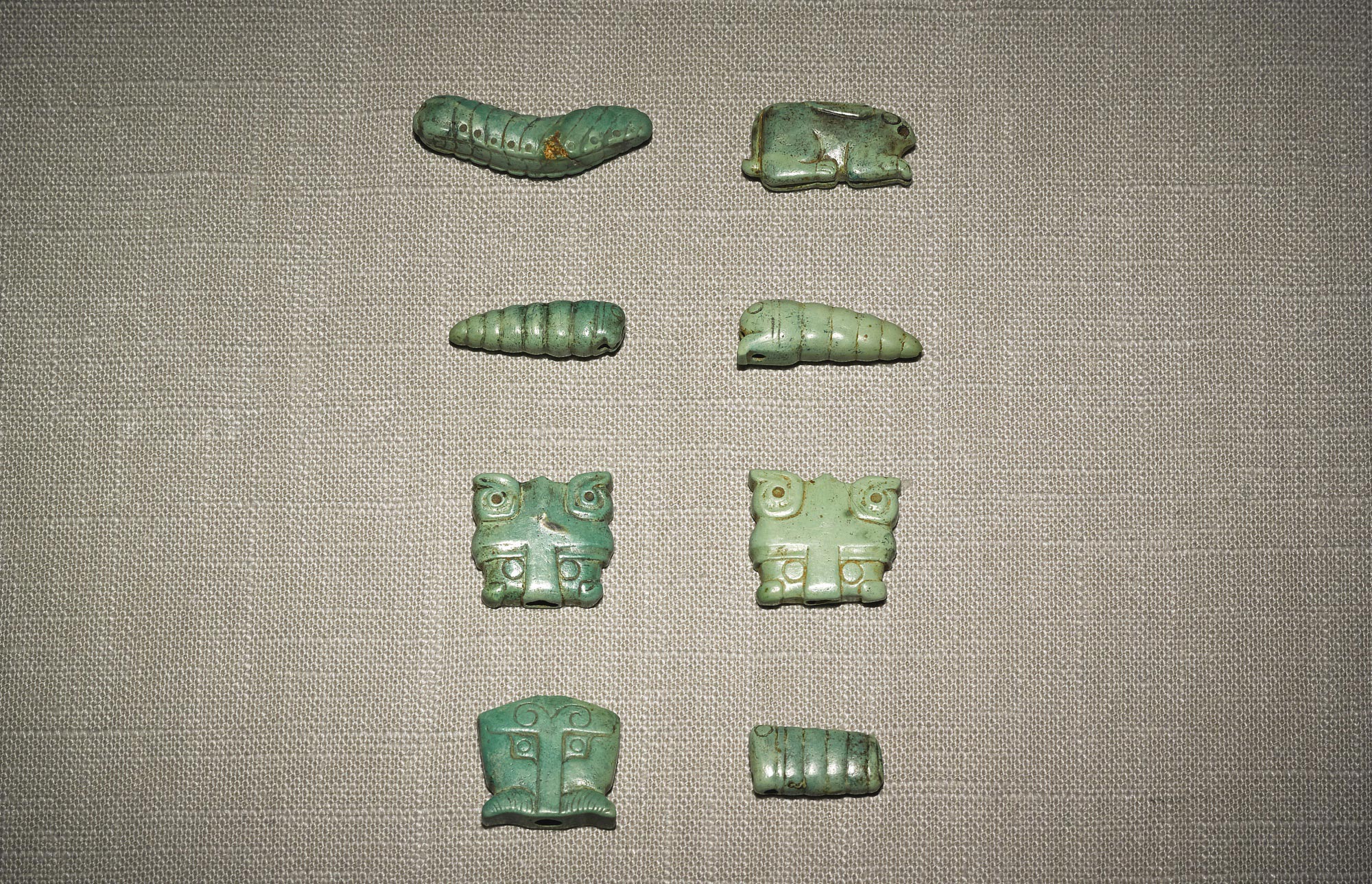 3410西周绿松石珮饰一组八件