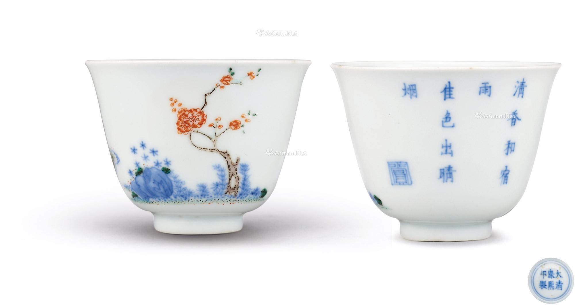 清康熙御制五彩十二月令芙蓉花神杯 拍卖品 图片 价格 鉴赏 清代五彩瓷器 雅昌艺术品拍卖网