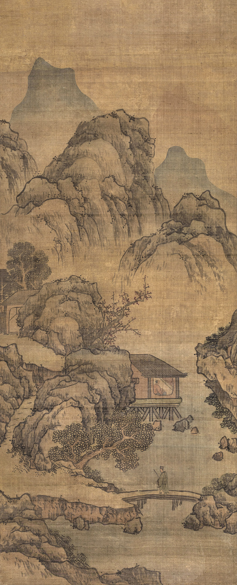 2204夏山隐居图立轴绢本