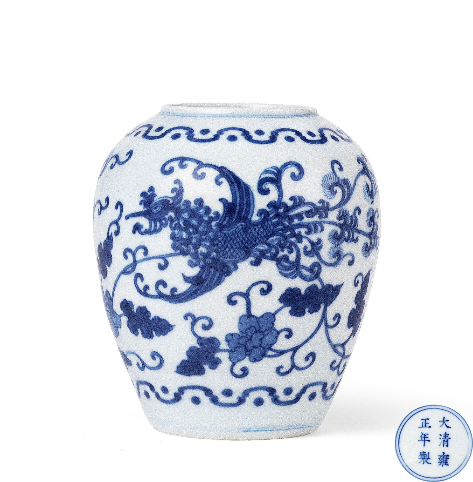 【清雍正 青花虁凤纹小罐】拍卖品_图片_价格_鉴赏_清代青花瓷器_雅昌