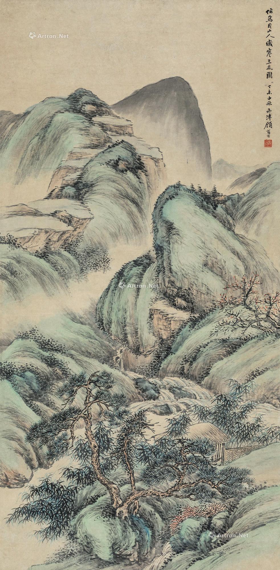 【岁寒三友图 立轴 纸本】拍卖品_图片_价格_鉴赏_绘画_雅昌艺术品拍卖网