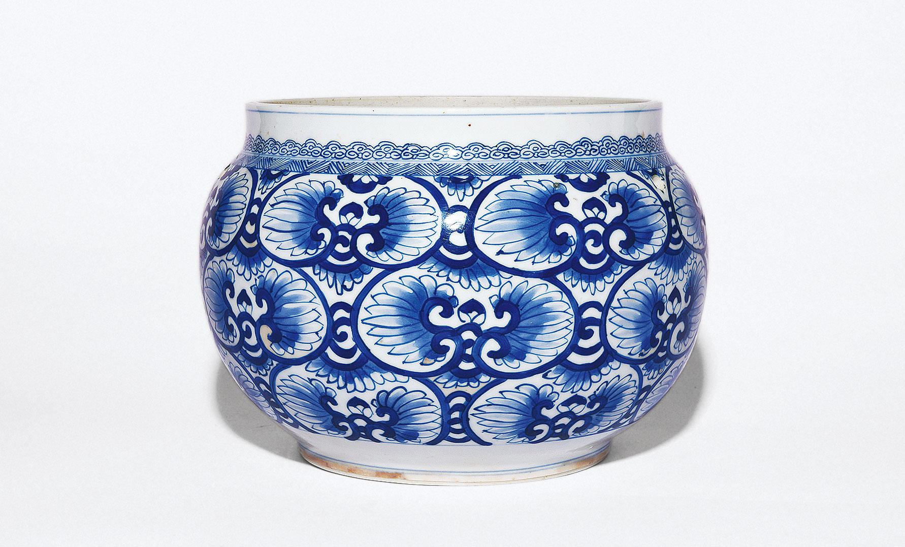 【清康熙 青花如意纹粥罐】拍卖品_图片_价格_鉴赏_清代青花瓷器_雅昌