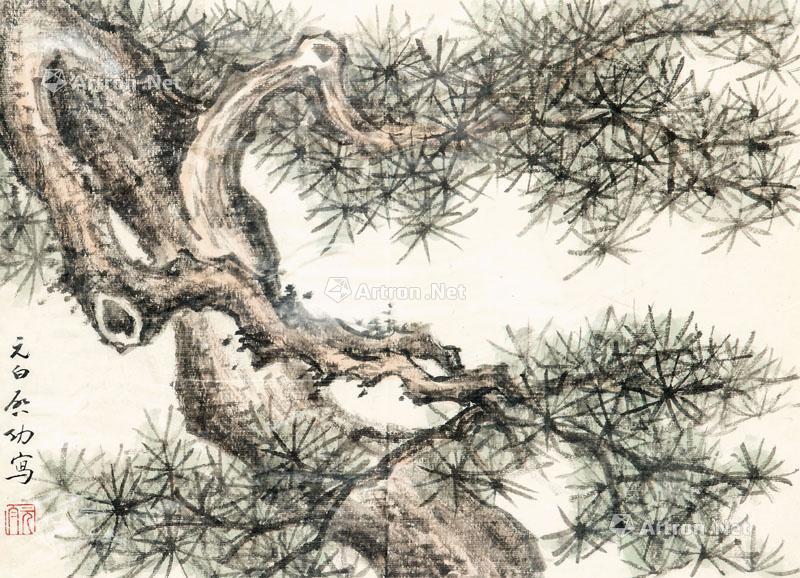 【苍松图 镜心 设色纸本】拍卖品_图片_价格_鉴赏_绘画_雅昌艺术品拍卖网