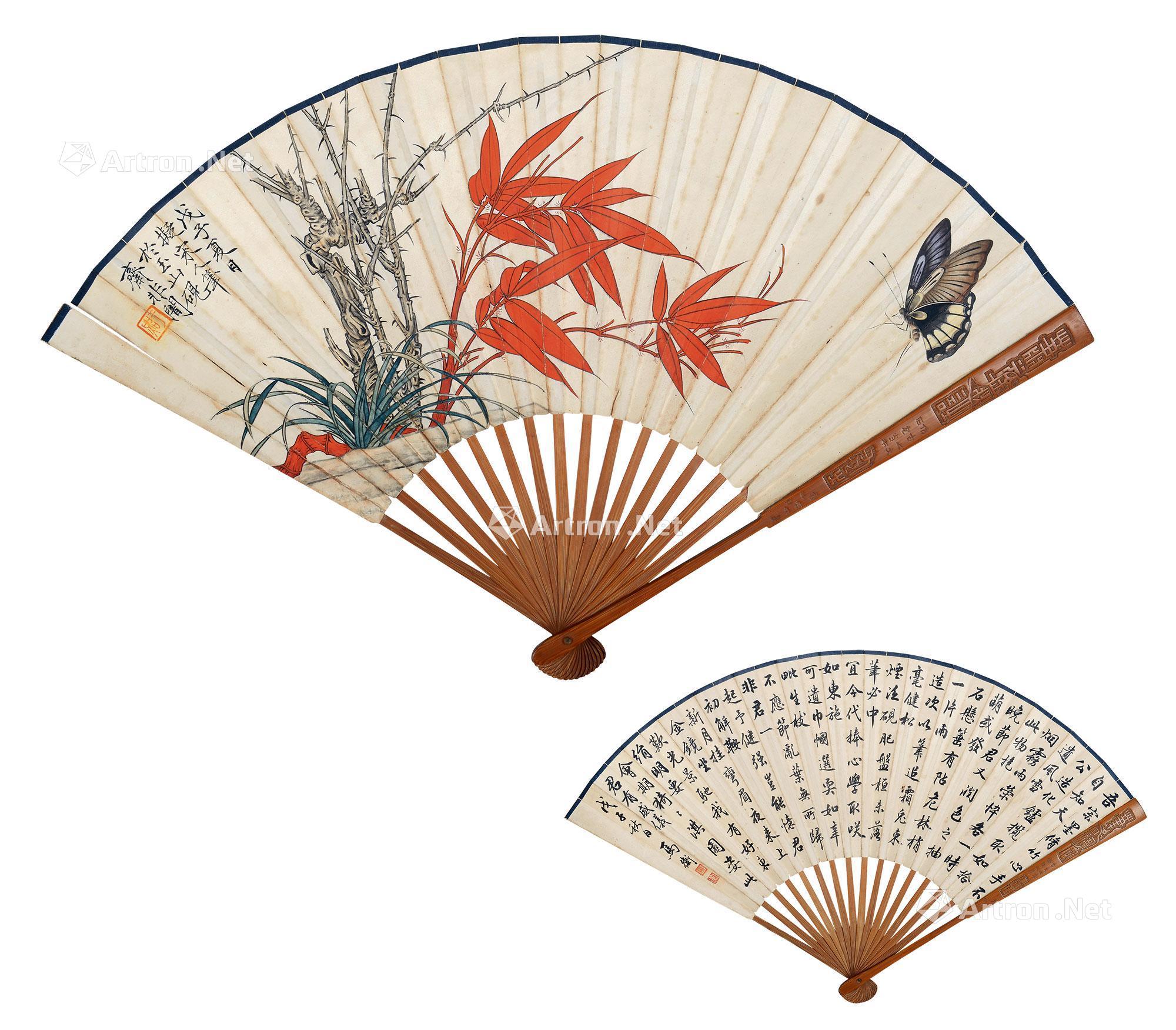 【书画成扇 竹制 纸本】拍卖品_图片_价格_鉴赏_绘画_雅昌艺术品拍卖网