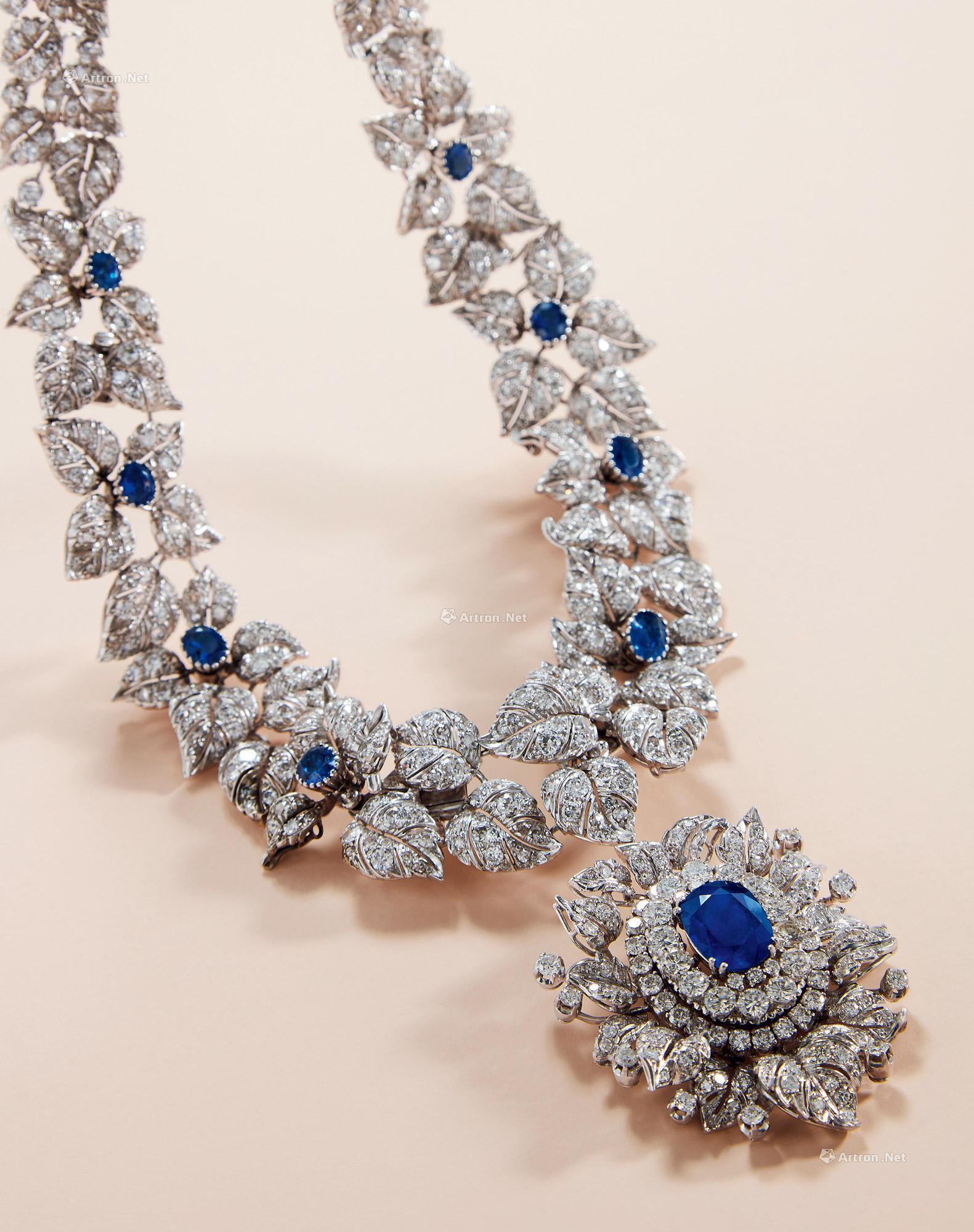 欧美时尚经典海洋之心蓝色爱心水晶项链 高档水晶吊坠 830166-阿里巴巴
