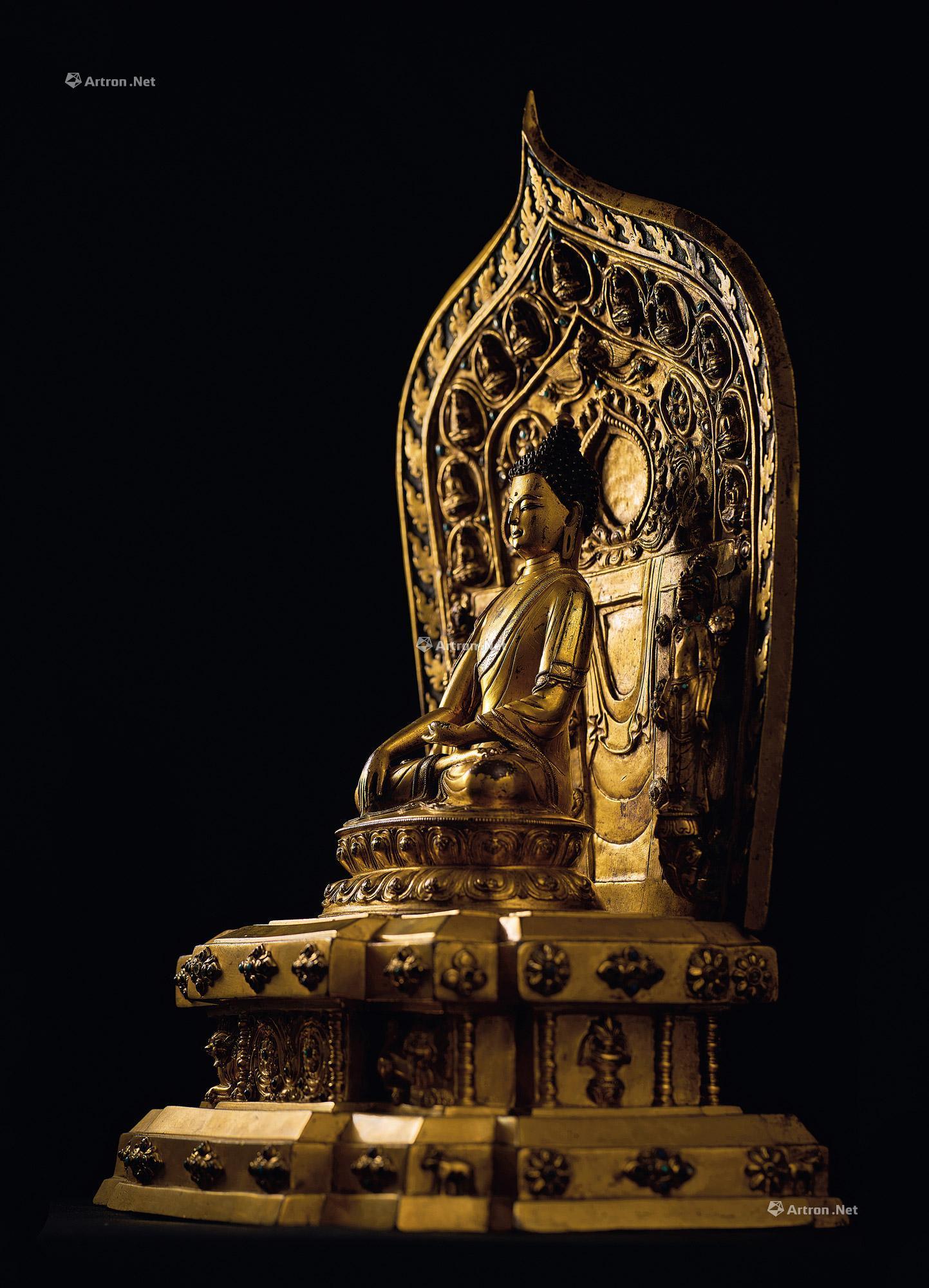 铜鎏金《释迦摩尼佛》在线拍卖，铜鎏金《释迦摩尼佛》价格、图片－雅昌得藏－在线拍