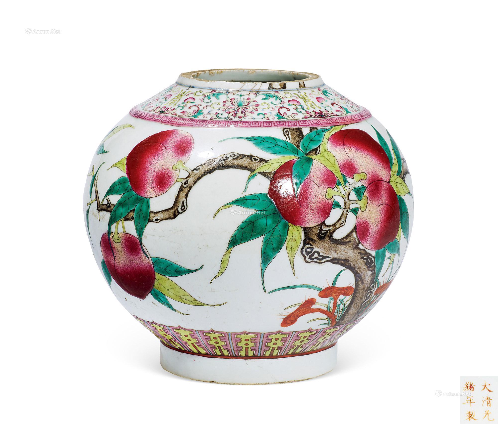中国古玩 青時代 粉彩 大花瓶 時代物 高さ62cm - 陶芸
